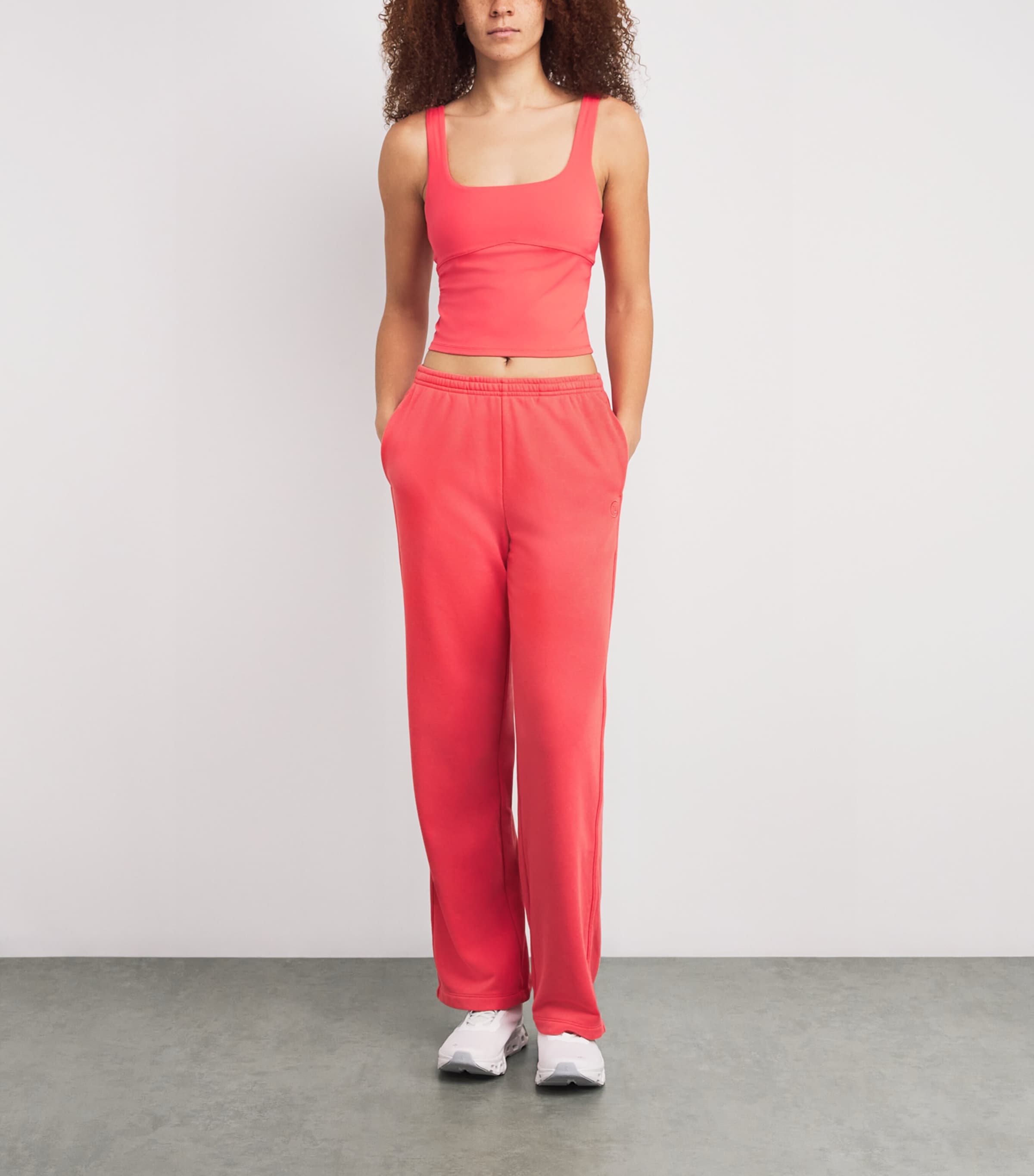 Cotton-Blend Sedona Straight Sweatpants BCR BRIGHT CORAL Image 2