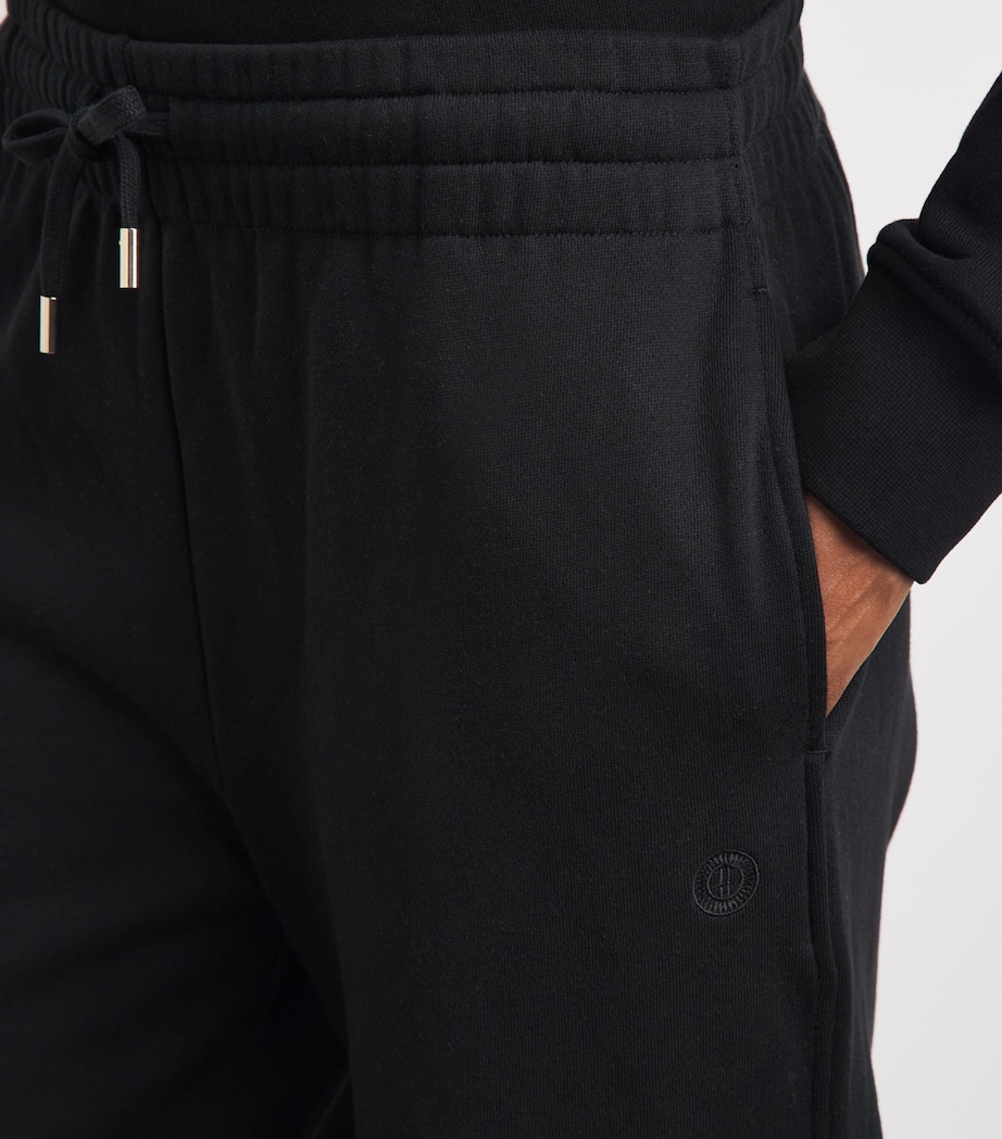 Harrods Womens Cotton Jersey Wide-Leg Sweatpants Black Image 3