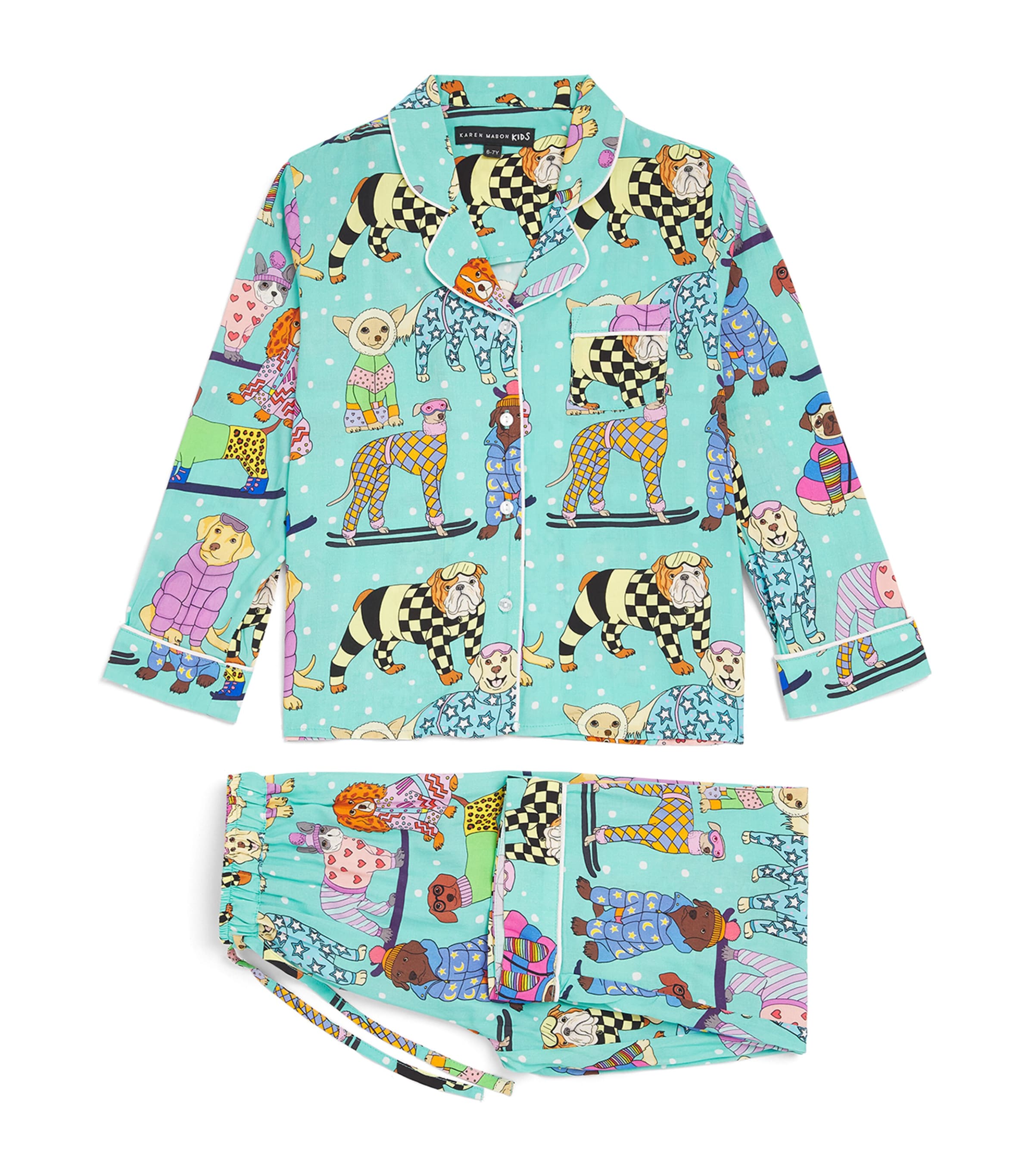 KAREN MABON SKIING DOGS PYJAMA SET