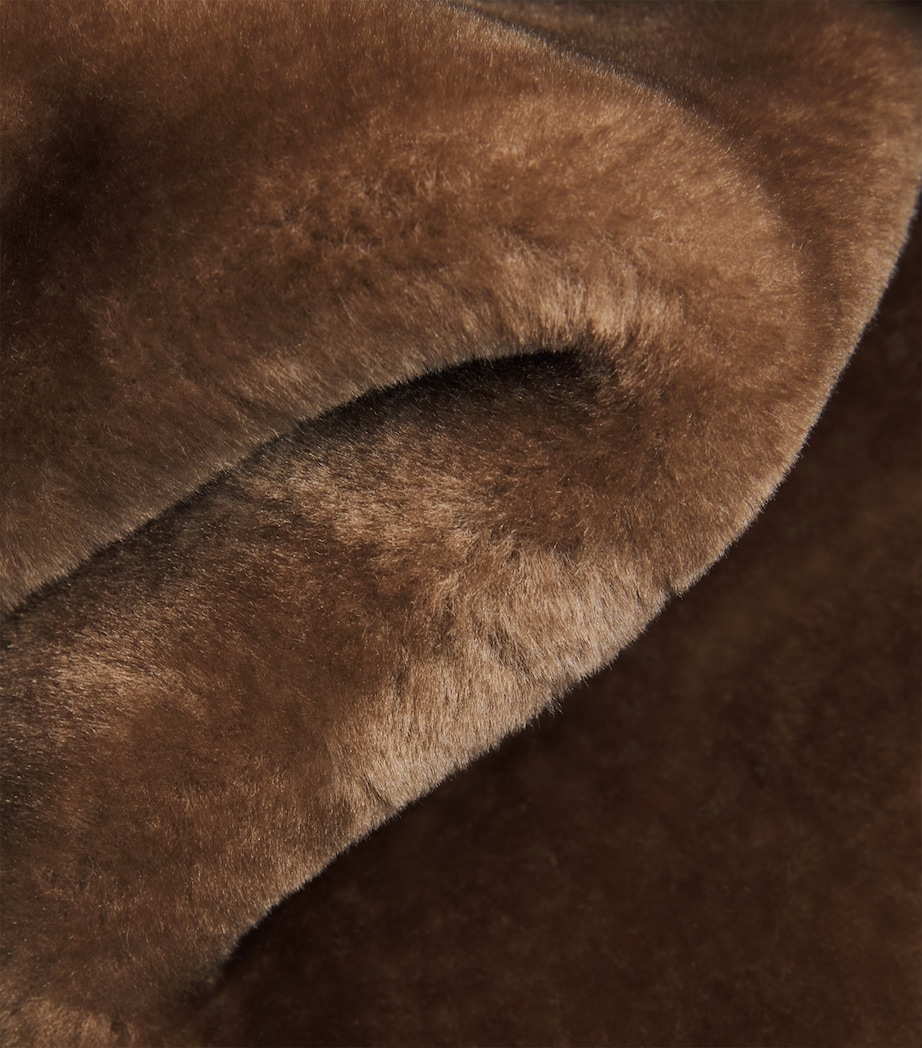 Faux Fur Zip-Up Jacket BROWN Image 5