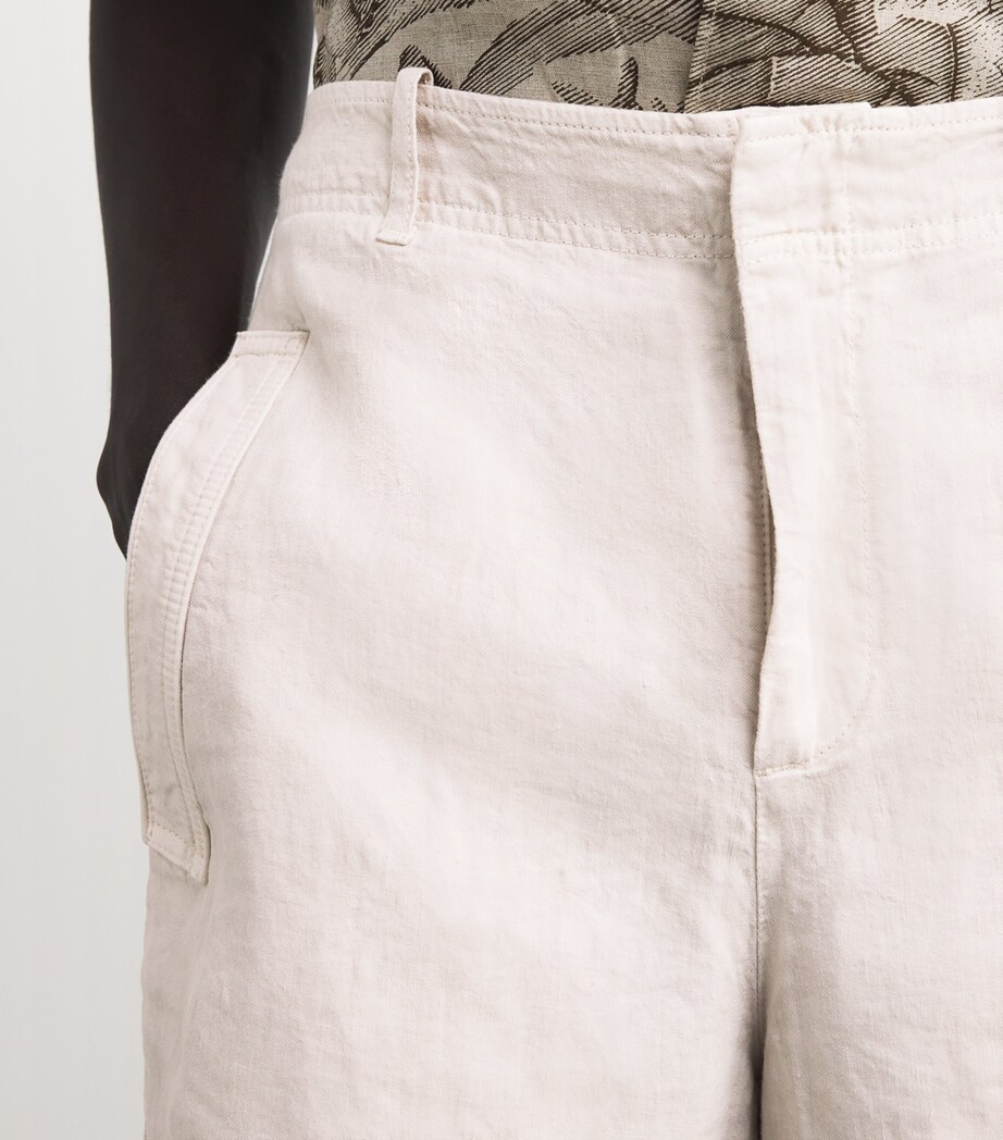 Linen Utility Bermuda Shorts SABBIA Image 6