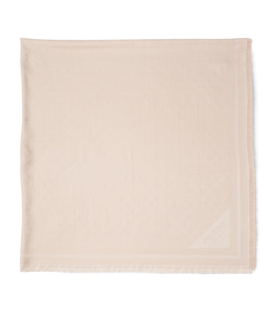 Prada Silk-Wool Logo Scarf Image 1