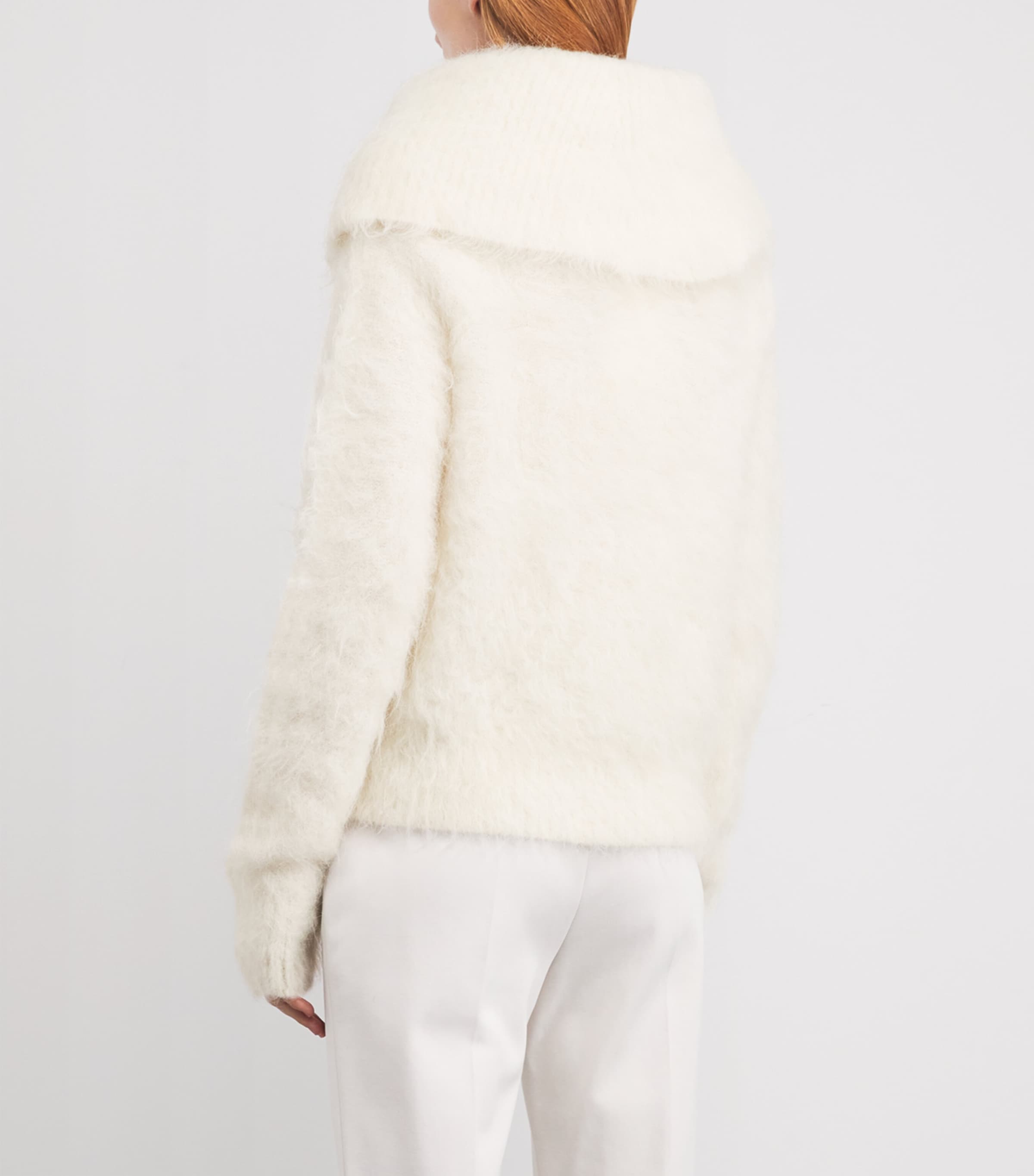 Alpaca-Blend Funnel-Neck Sweater 106 MILK Image 4