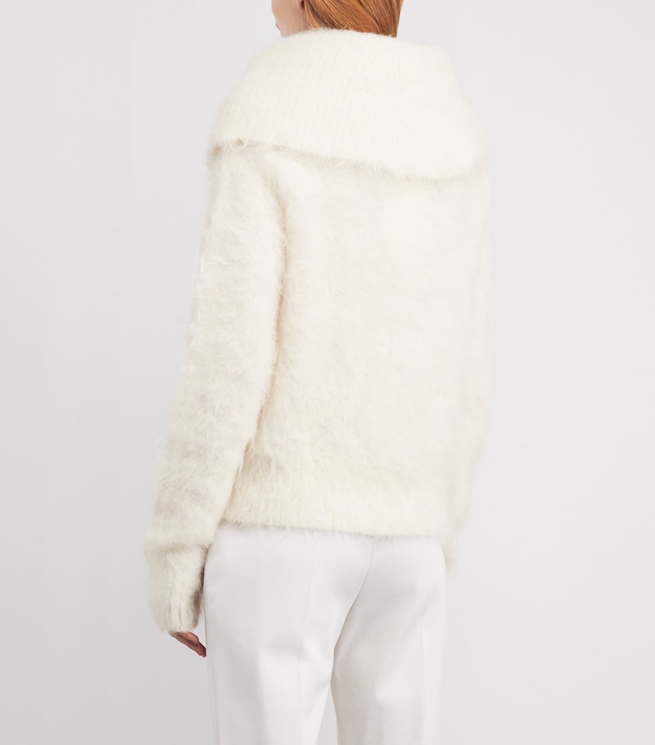 Alpaca-Blend Funnel-Neck Sweater 106 MILK Image 4