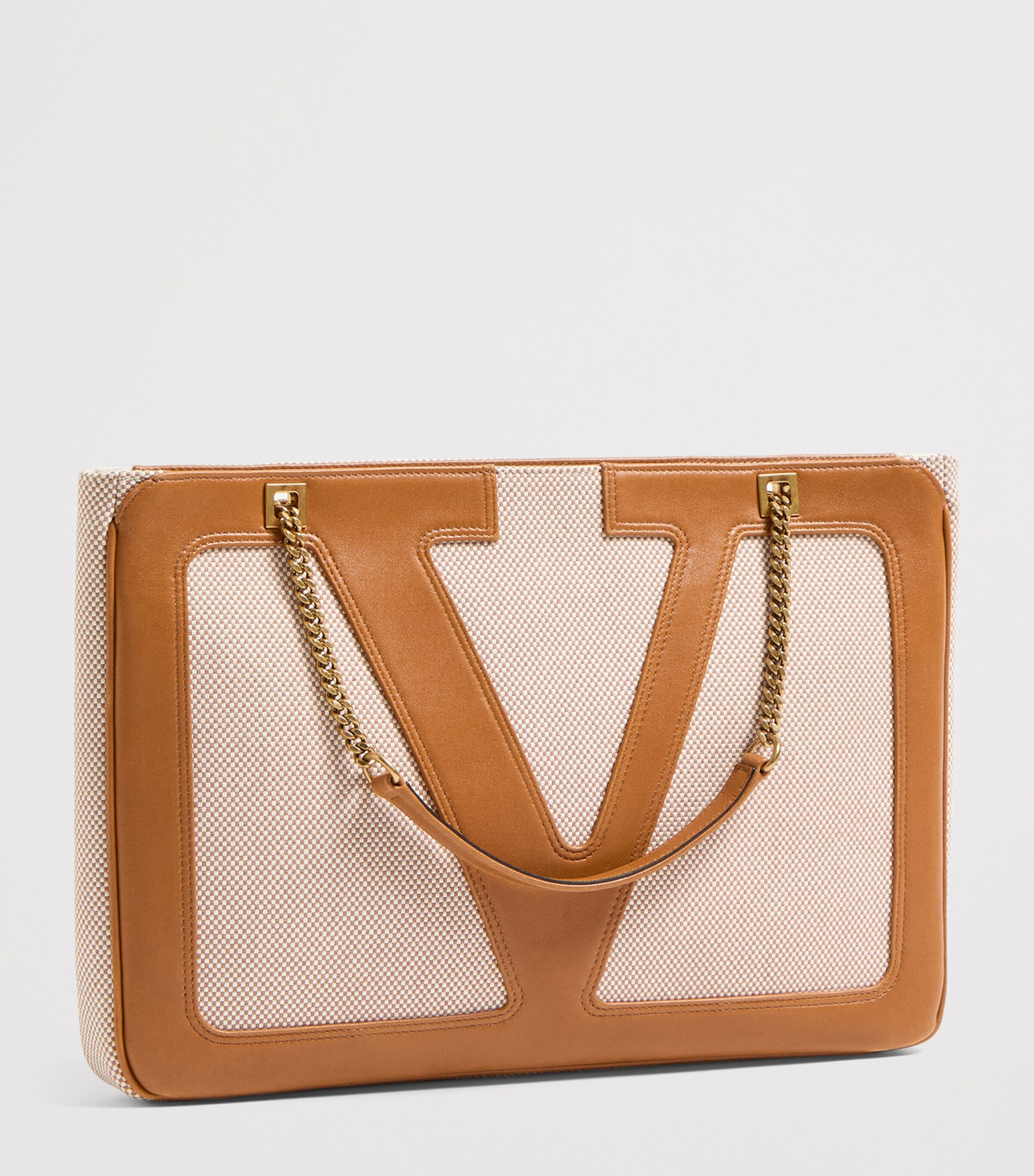 Medium Canvas and Leather Viva Superstar Tote Bag 9QR Image 4