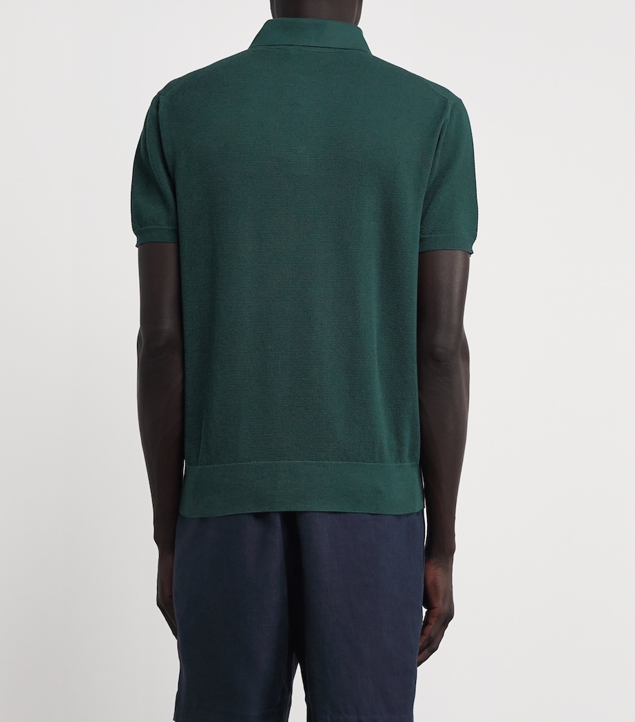Cotton Polo Shirt MOSS AGATE Image 4