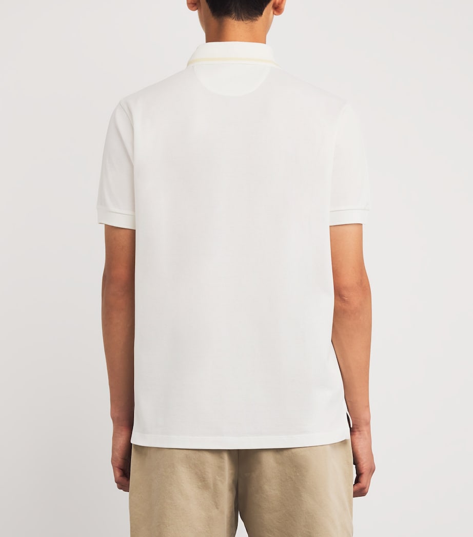 Cotton Pique Polo Shirt 01_WHITE Image 4