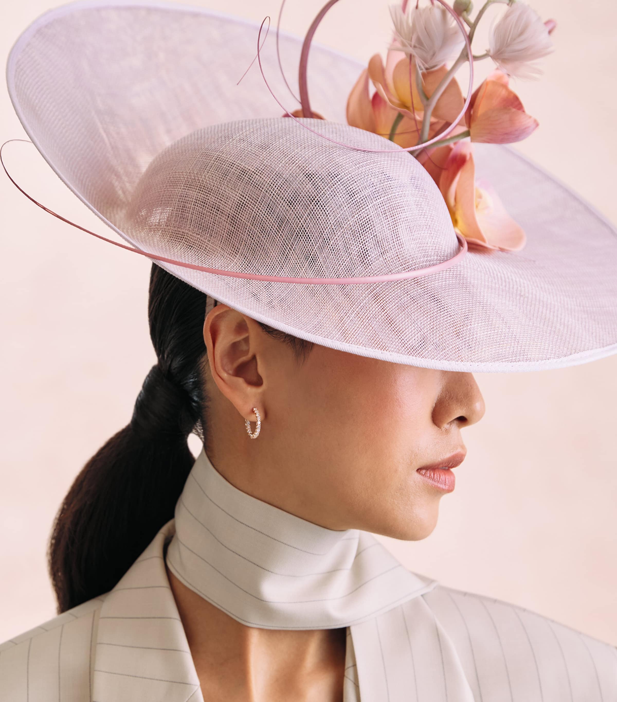 Vivien Sheriff Floral Dressage Hat Lilac Tones Image 3