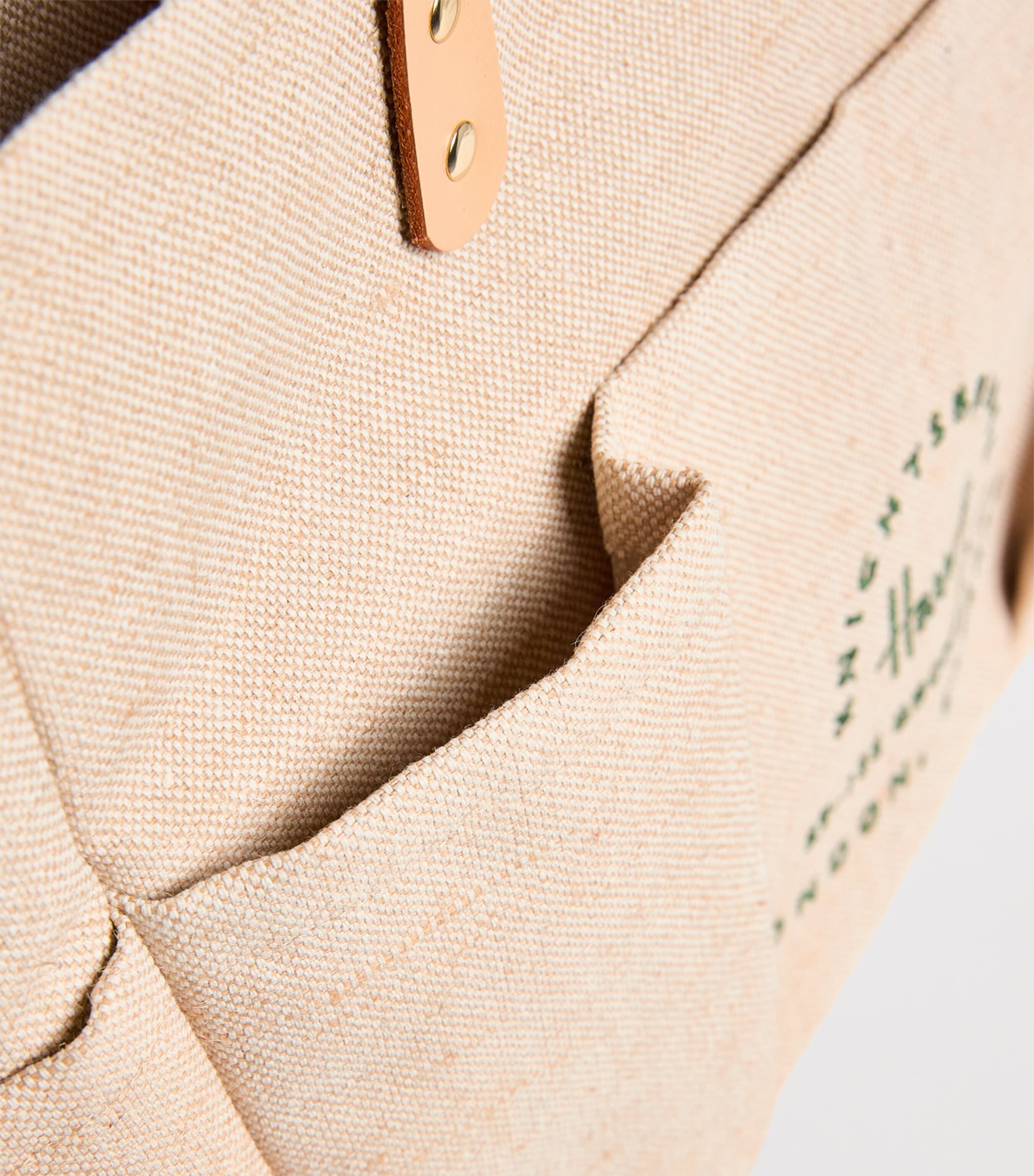 Harrods Large Jute Garden Tote Bag Neutral Image 4