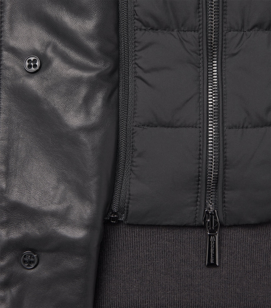 Leather Bomber Jacket U0001 NERO Image 5