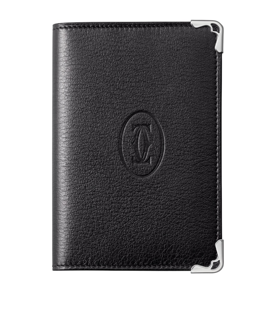Leather Must de Cartier Business Card Holder BLACK Image 1