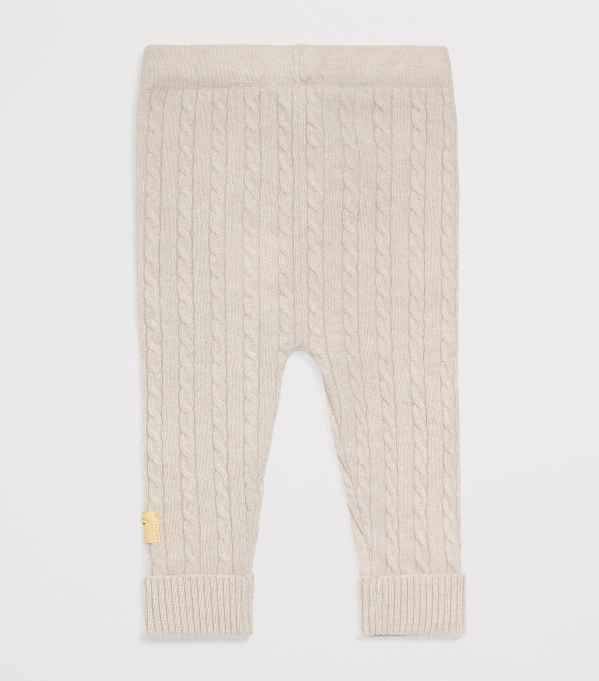 Purebaby Cashmere Cable-Knit Leggings (0-18 Months) Cmlme Camel Melange Image 2
