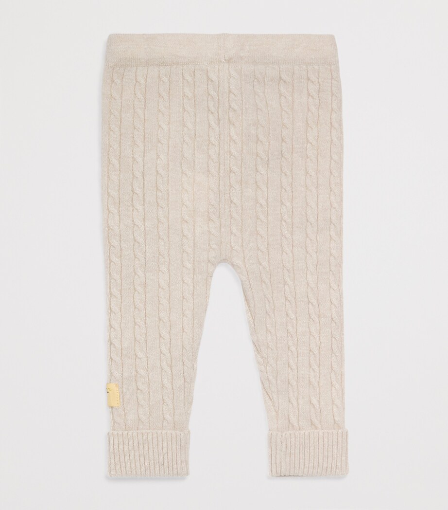Purebaby Cashmere Cable-Knit Leggings (0-18 Months) Cmlme Camel Melange Image 2
