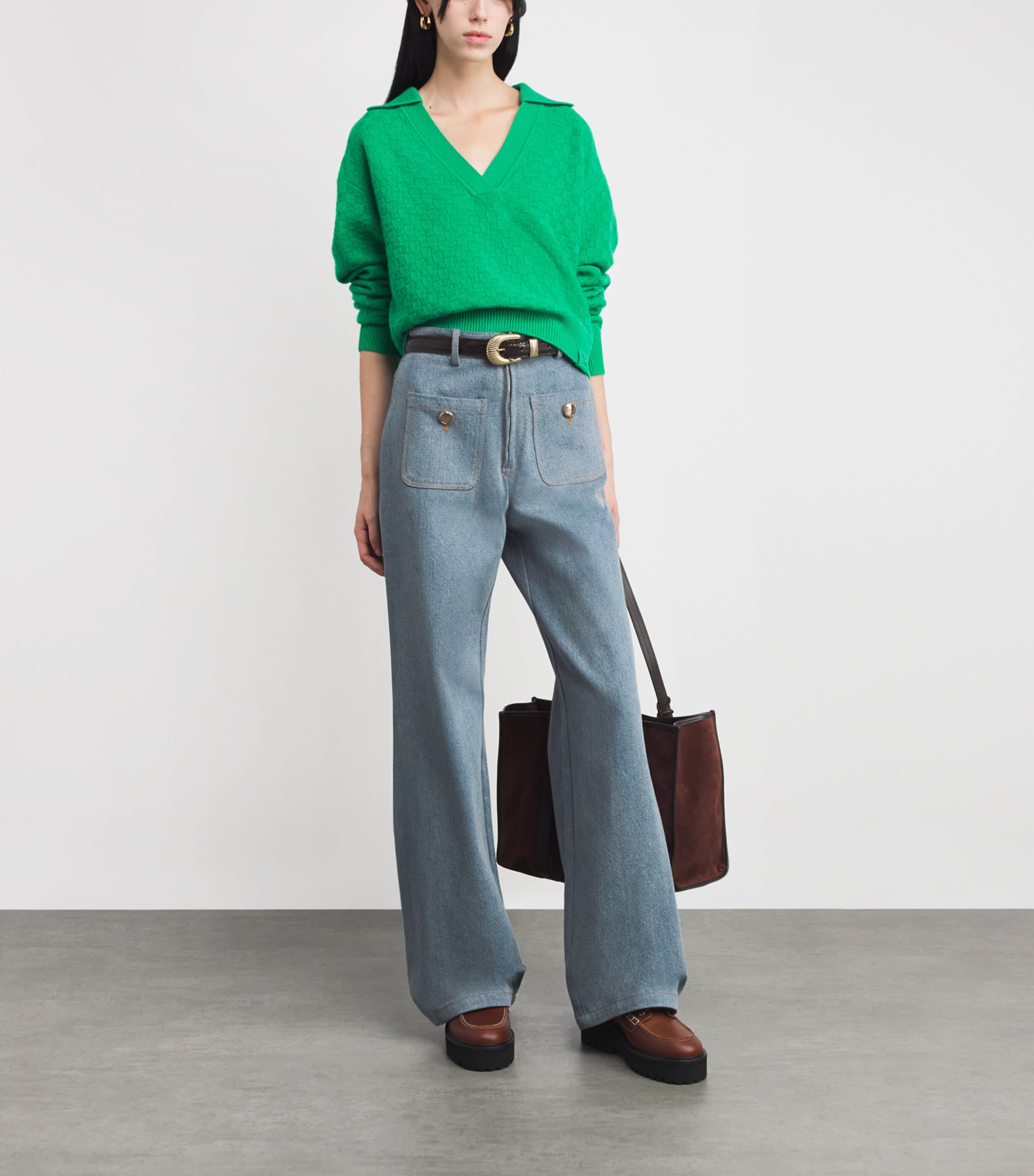 High-Rise Wide-Leg Jeans BLUE JEAN Image 2