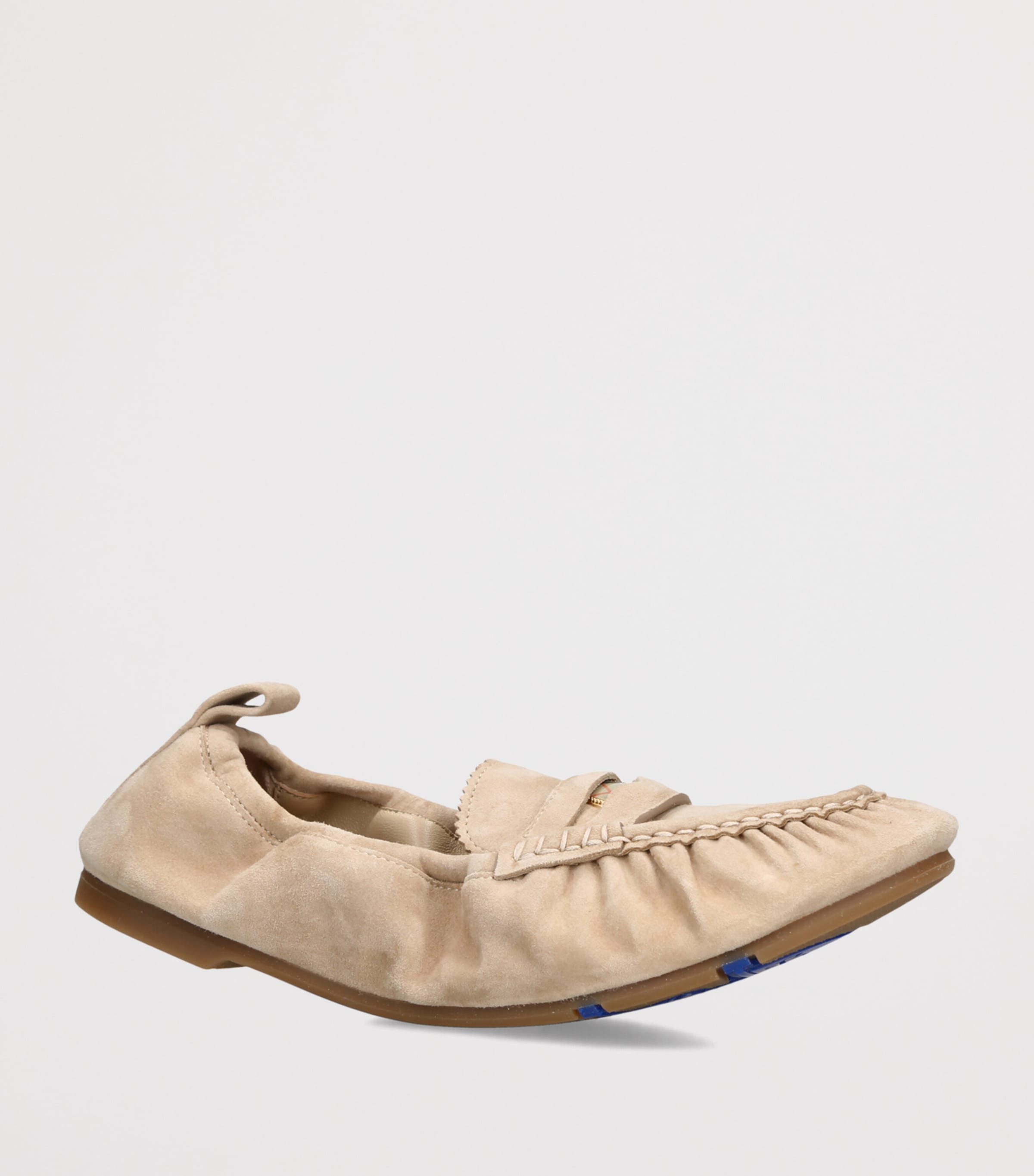 Burberry Suede Fawn Loafers Cream Image 2