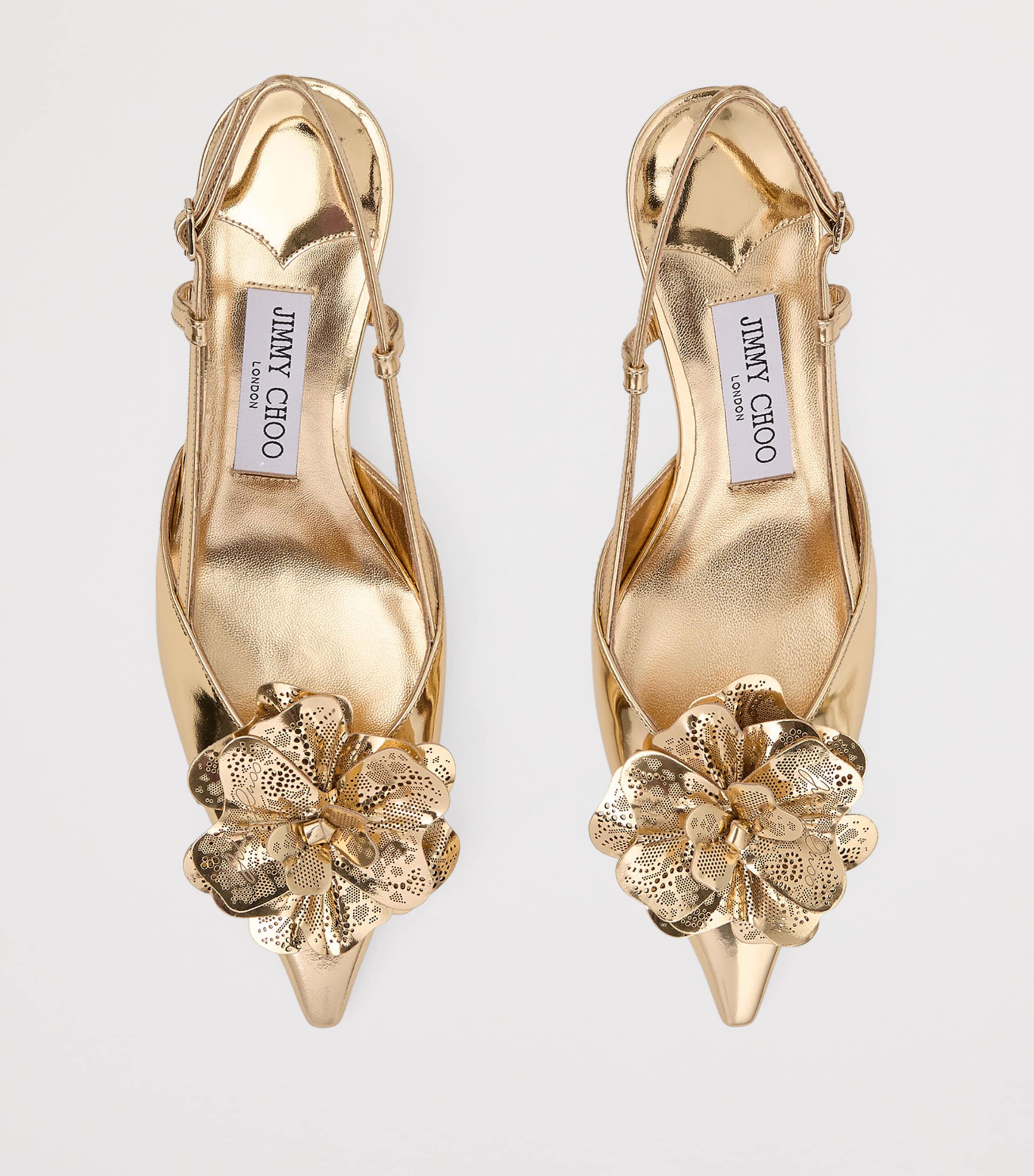 Mimmi 50 Leather Slingback Mules GOLD/GOLD Image 3