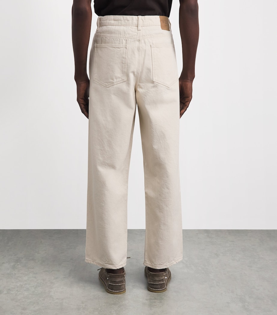 Wax London Mens Felix Loose Jeans Ecru Image 5