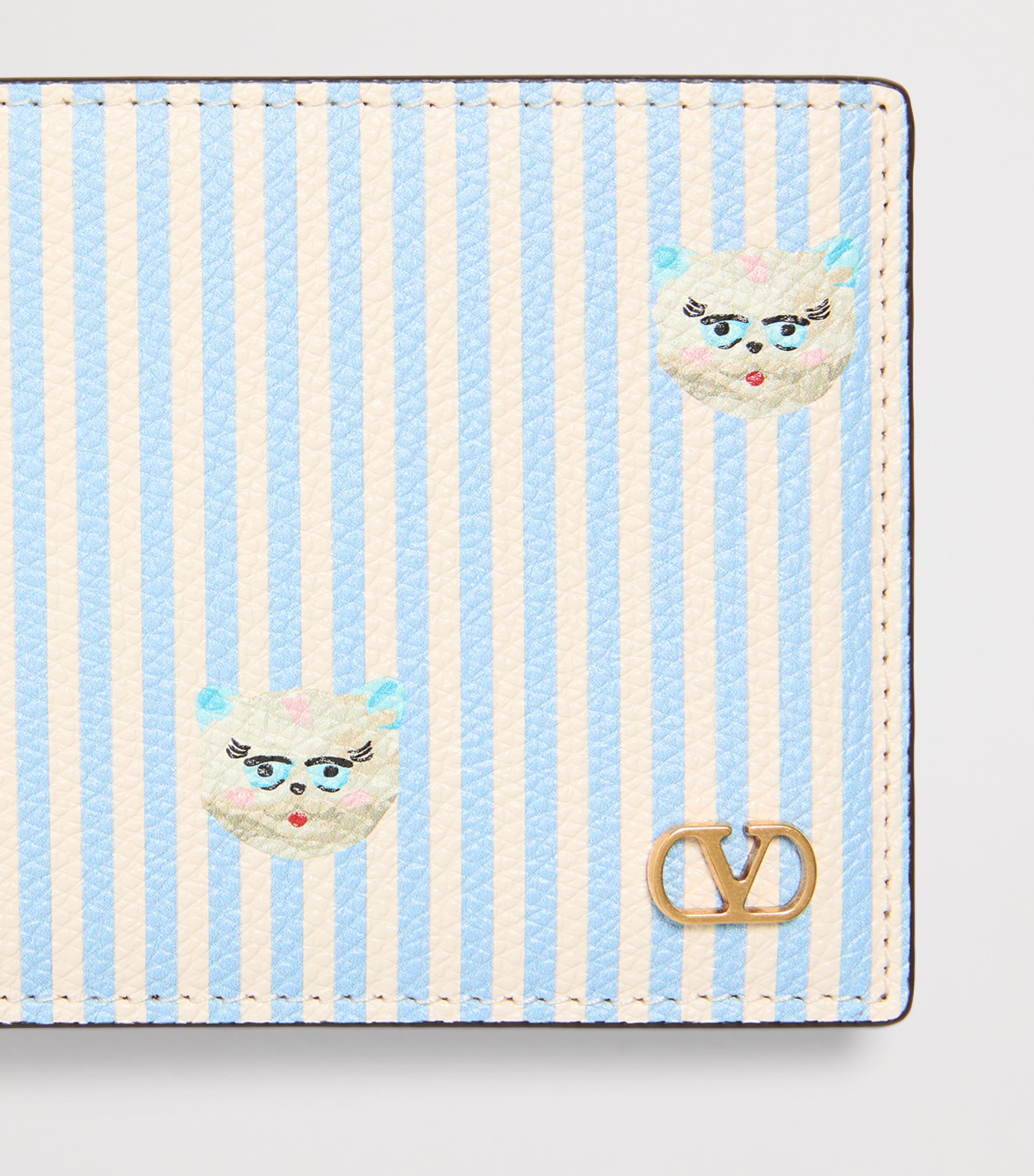 Calfskin Le Chat de la Maison Bifold Wallet 9VM Image 5