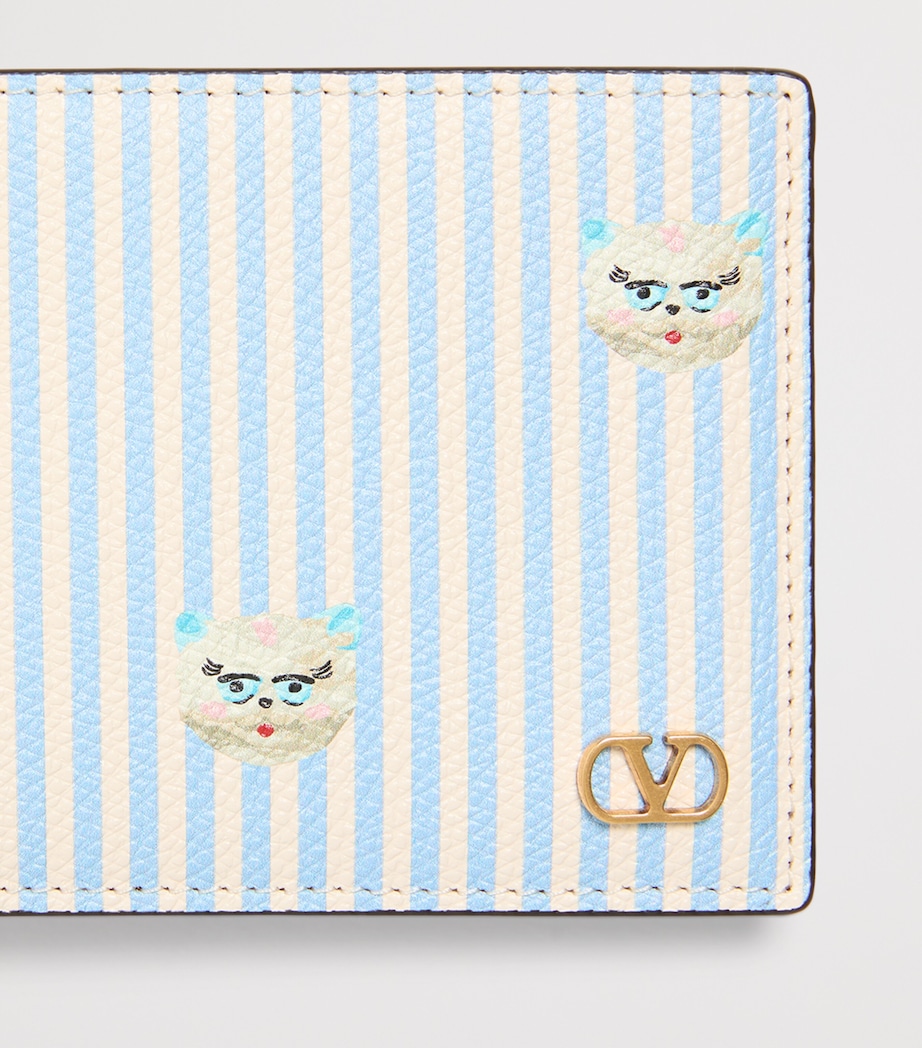 Calfskin Le Chat de la Maison Bifold Wallet 9VM Image 5