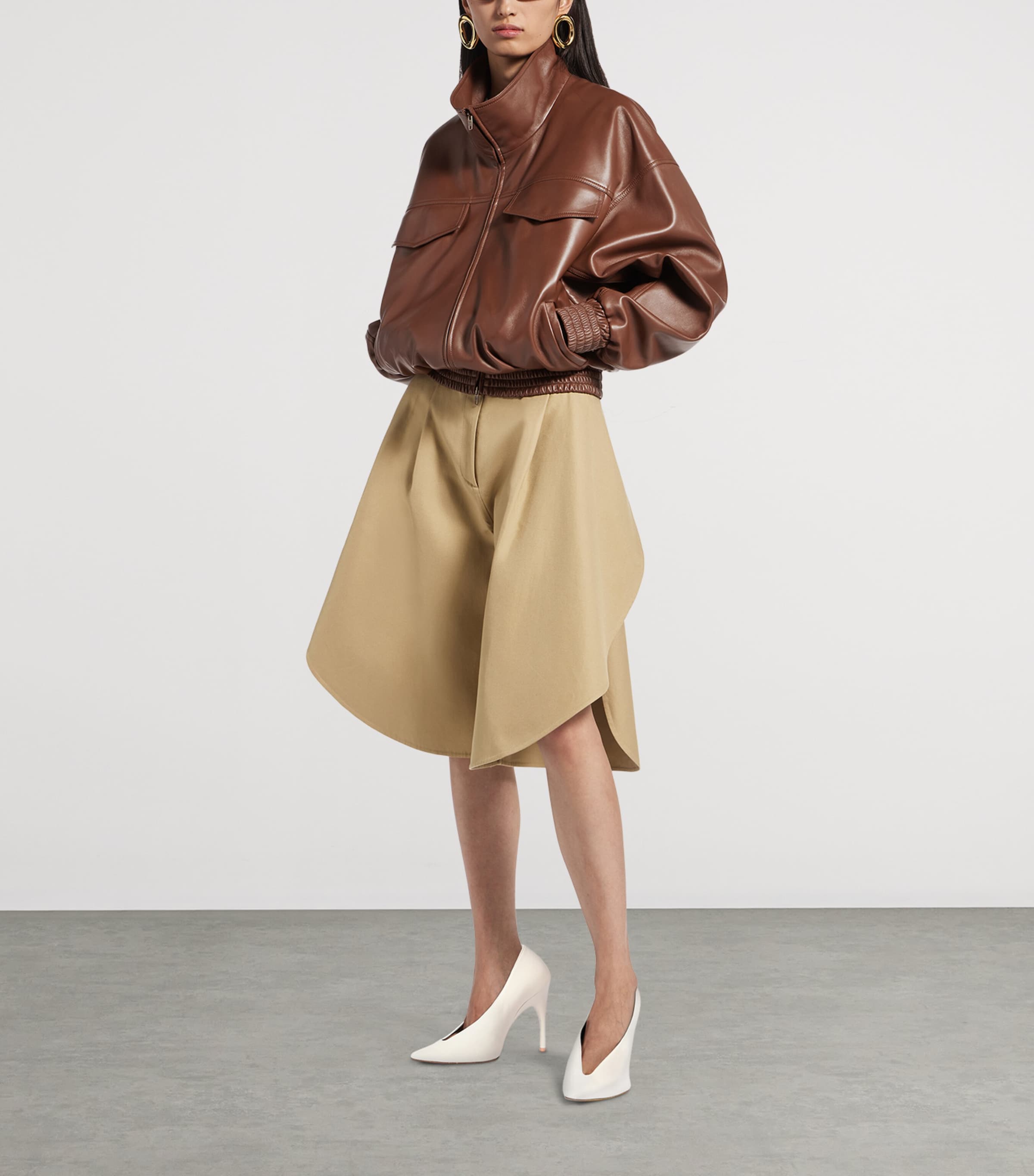 Balenciaga Womens Cotton Tulip Shorts Image 2