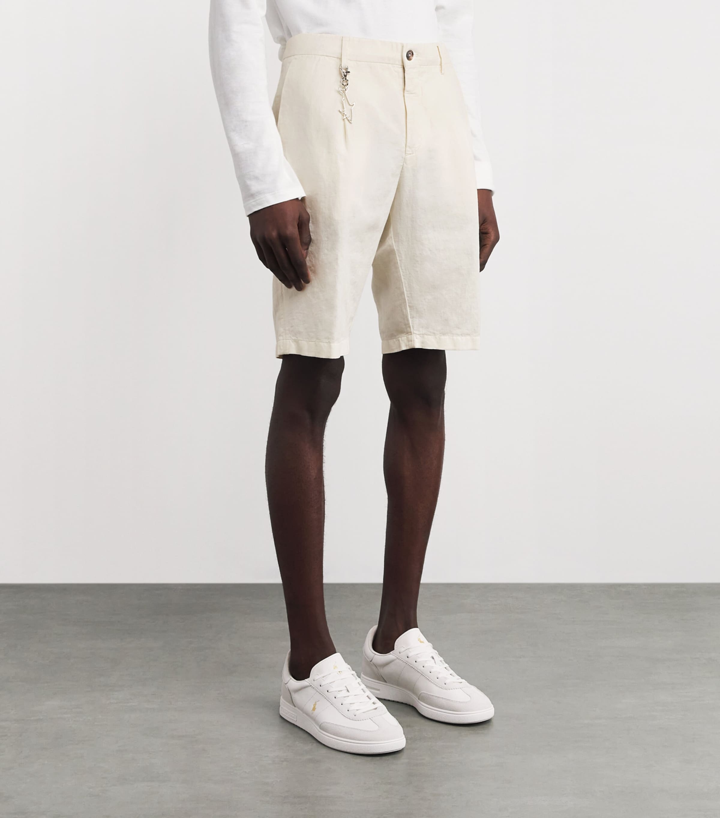 Cotton-Linen Bermuda Shorts 030 TOFU Image 3