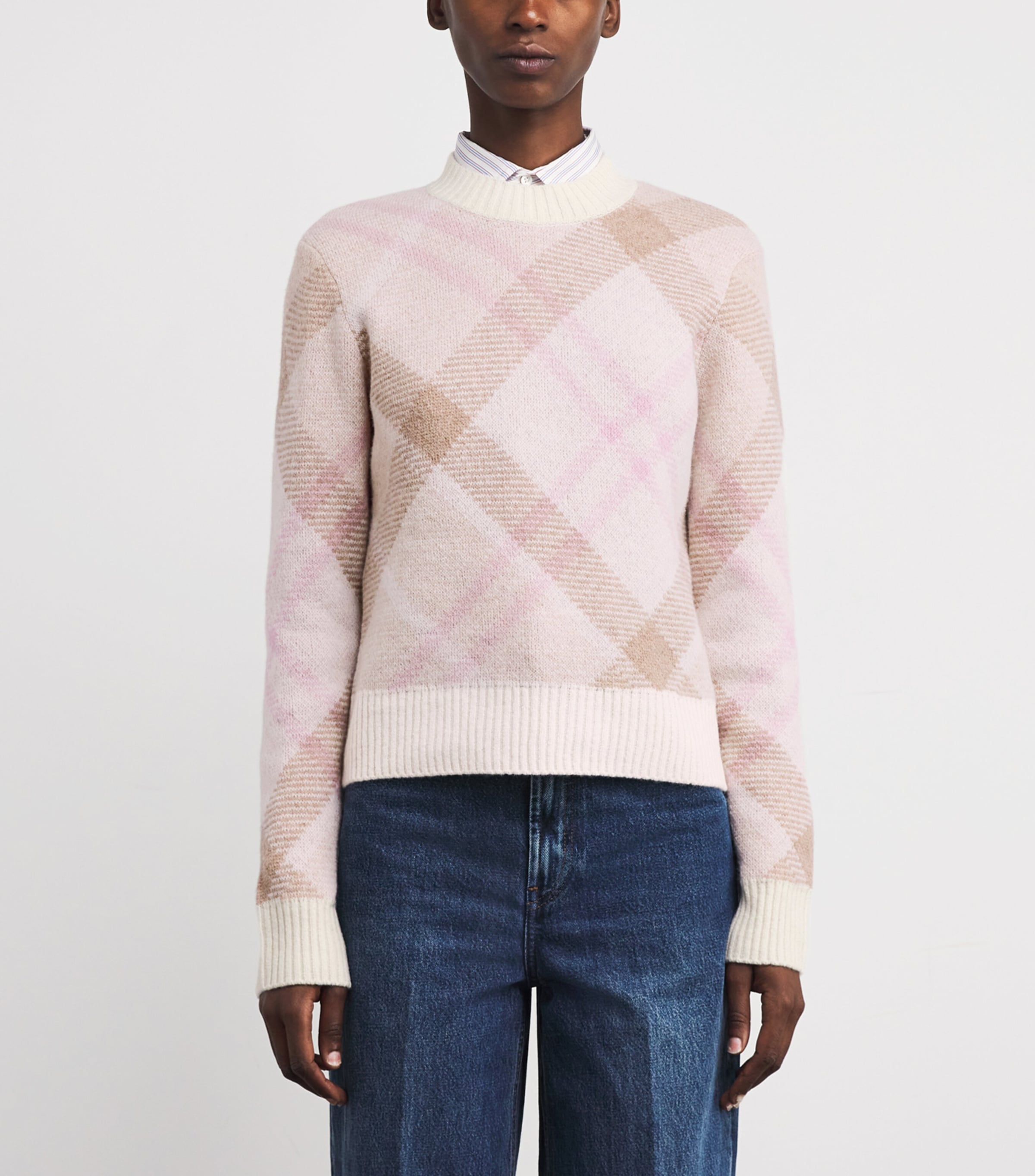 Wool-Blend Tartan Sweater MULTI Image 3