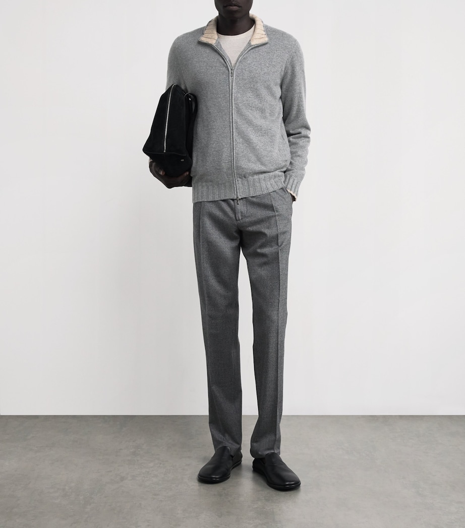 Cashmere Zip Sweater A.19  GRIGIO A Image 2