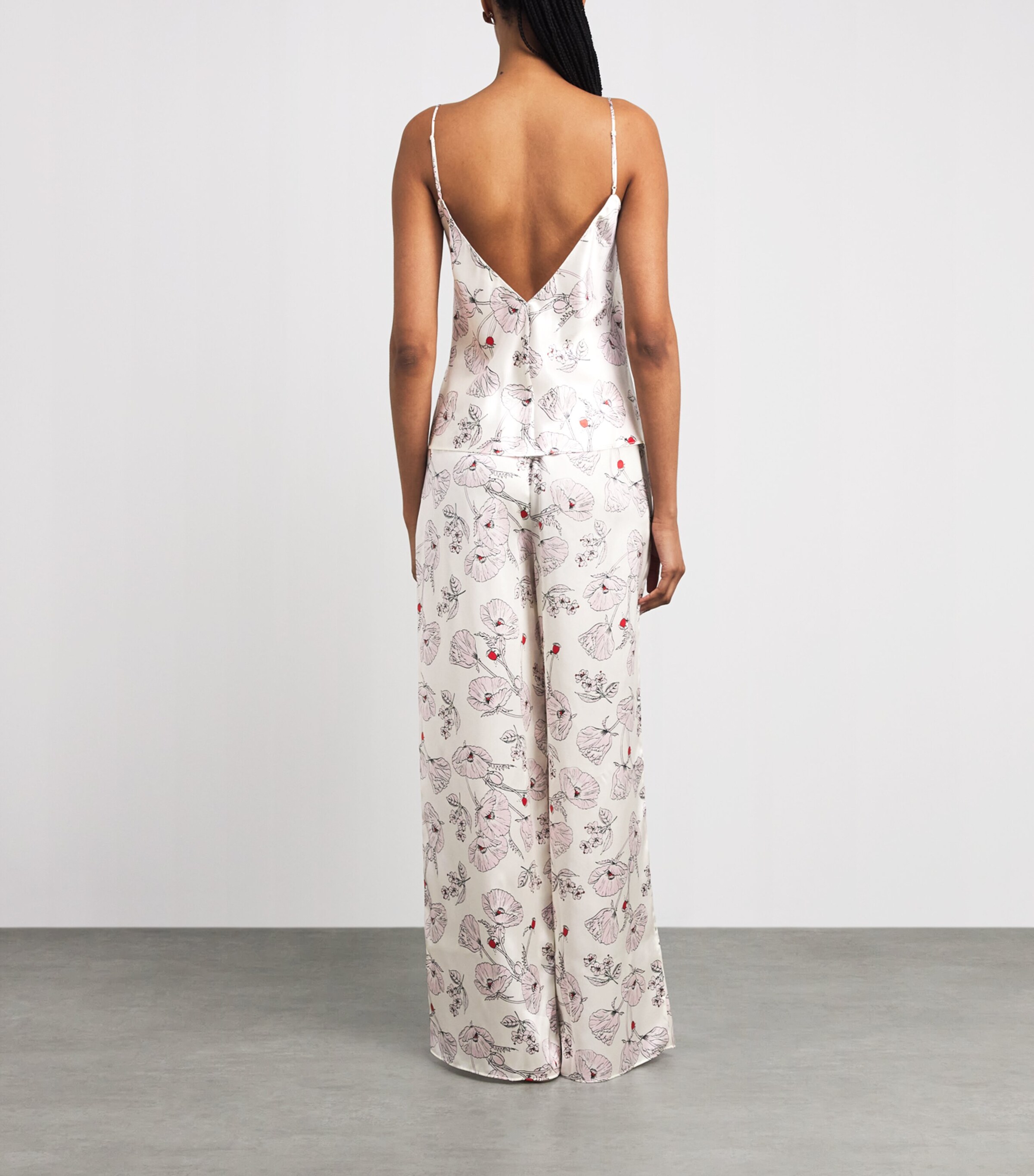 Olivia von Halle Womens Silk Floral Bliss Pyjama Set Rosalia Image 5