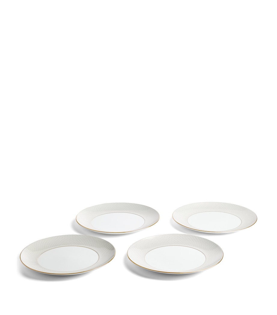 Set of 12 Gio Gold Dinnerware Pieces WHITE Image 3