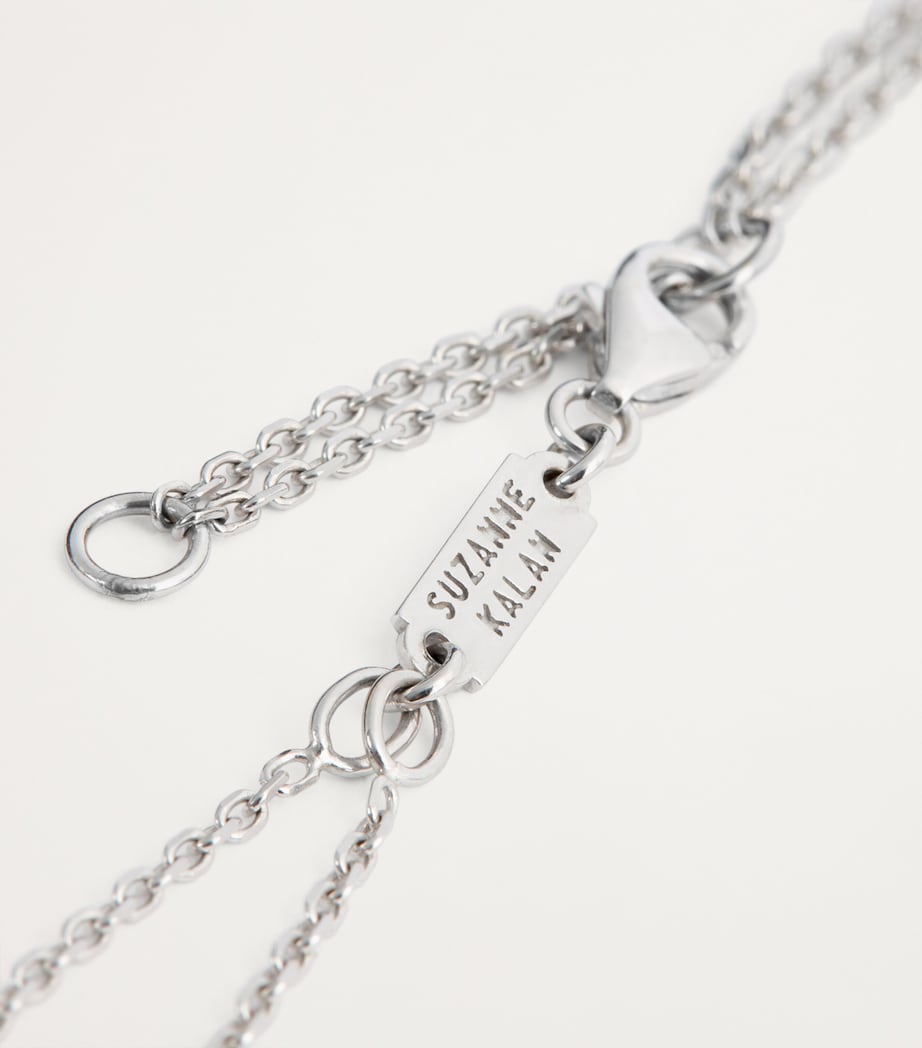 White Gold and Diamond Bar Bracelet 18K WG/WD Image 6