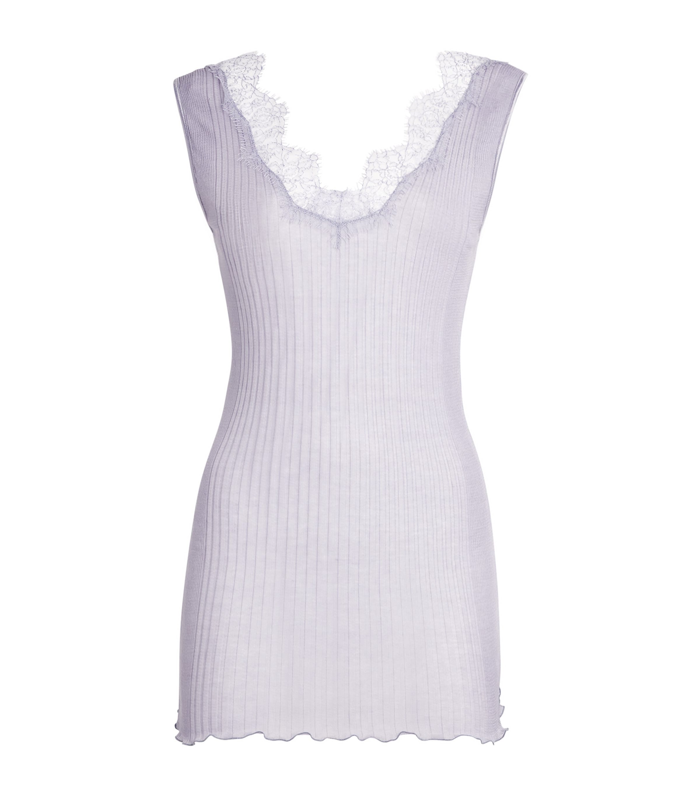 Zimmerli Sea Island Cotton Longline Top In Purple