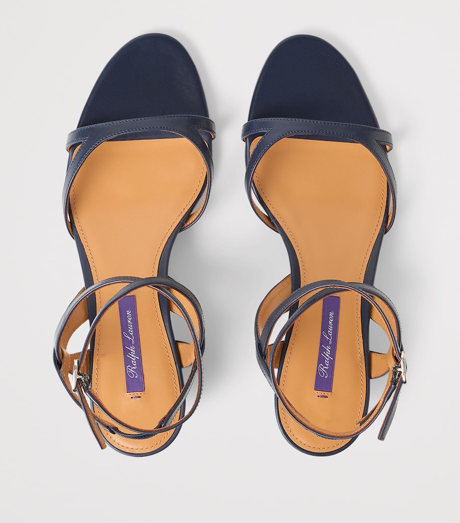 Calfskin Clarke Heeled Sandals 35 NAVY-410 Image 4