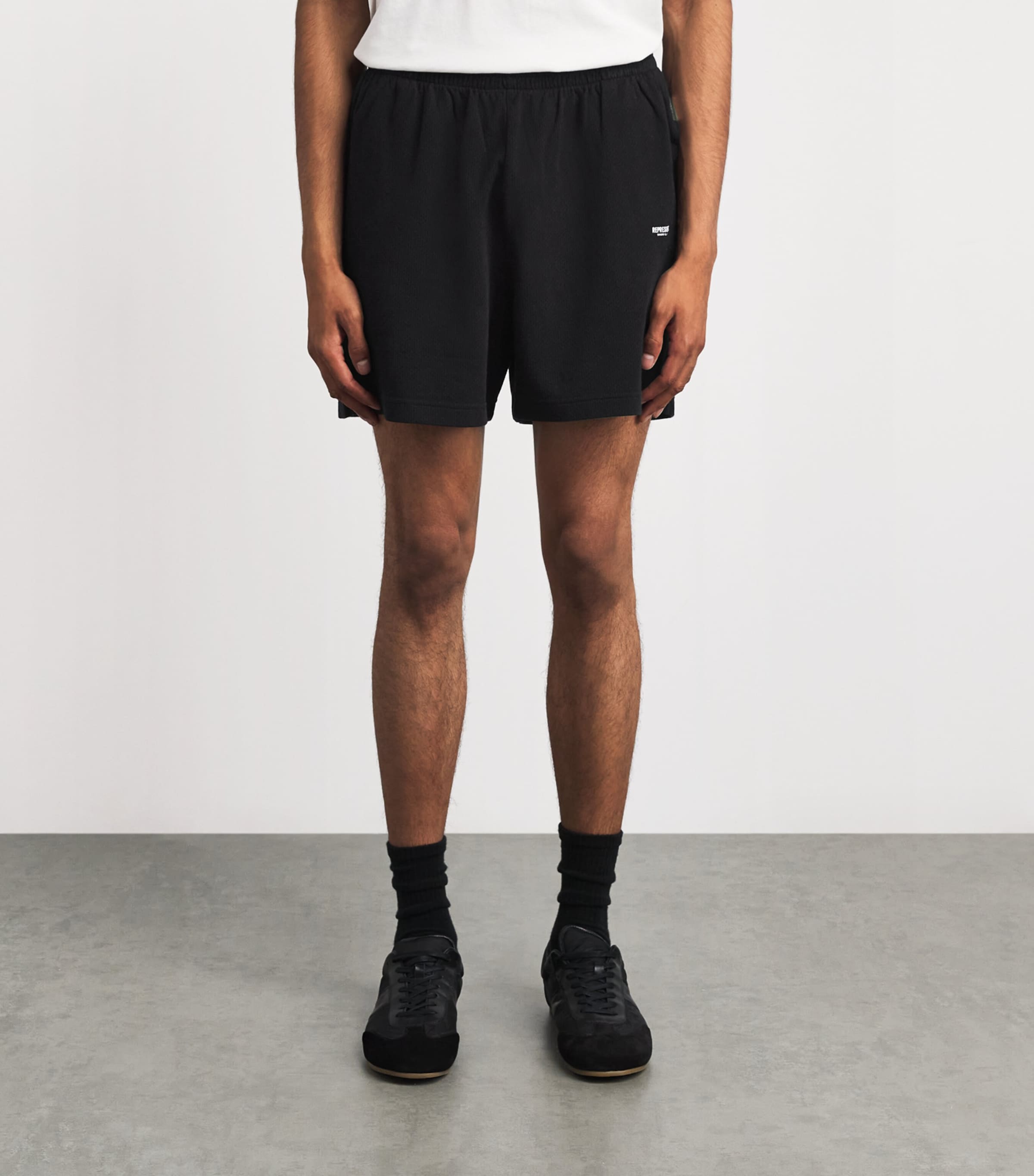 Represent Mens Cotton Micro Owners Club Shorts Black Image 4