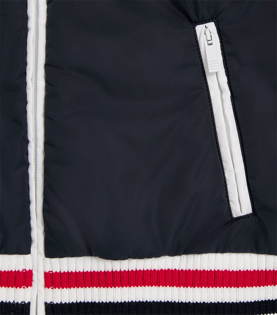 Thom Browne Kids Ribbed-Trim Padded Gilet (2-12 Years) Navy Image 4