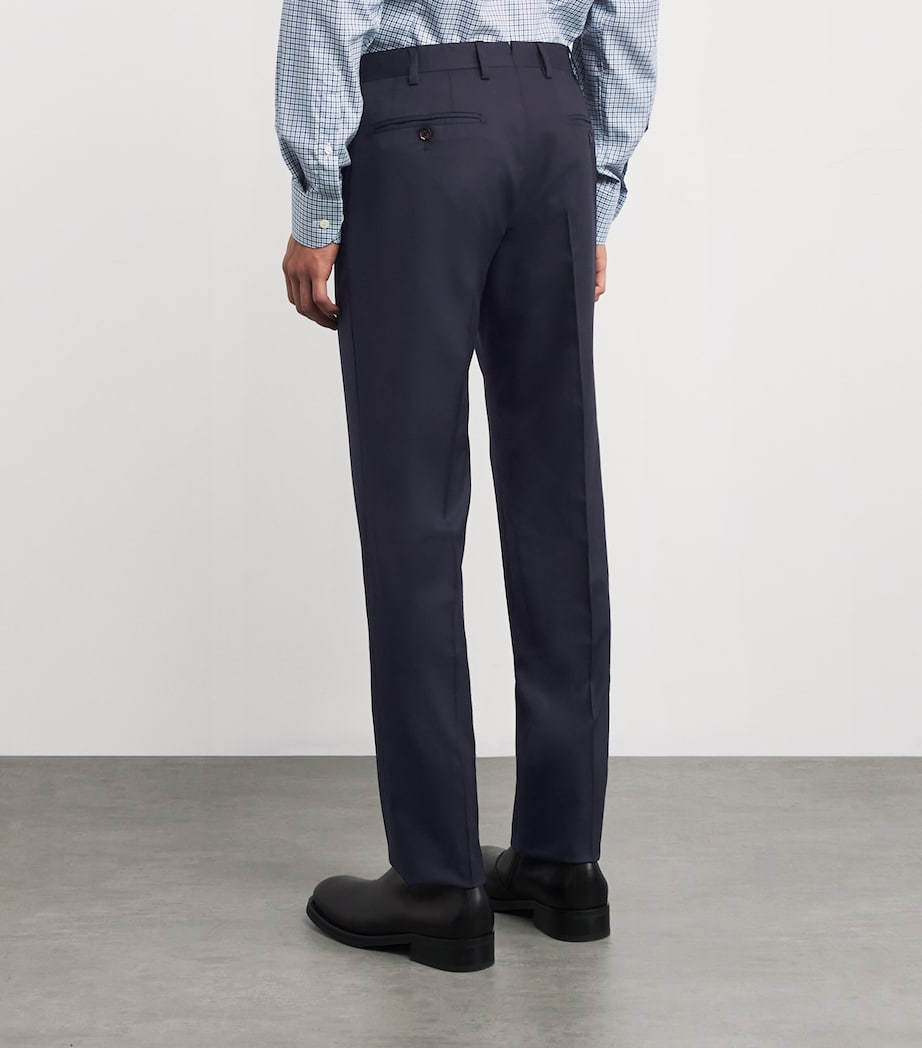 Wool Slim Tailored Trousers 01NAVY Image 4