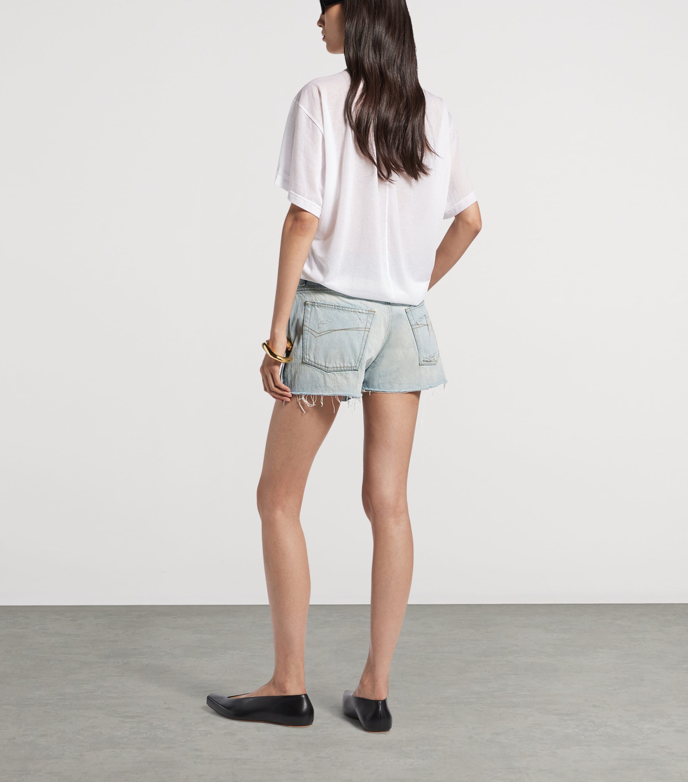Balenciaga Womens Denim Mini Skort Image 3