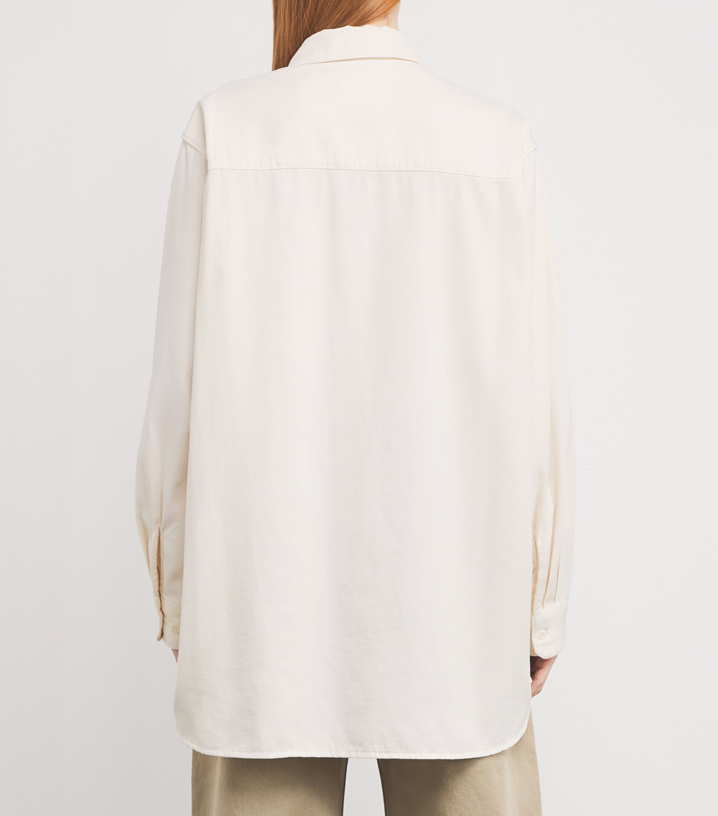 Lemaire Womens Denim Shirt Snwy Offwht Image 4