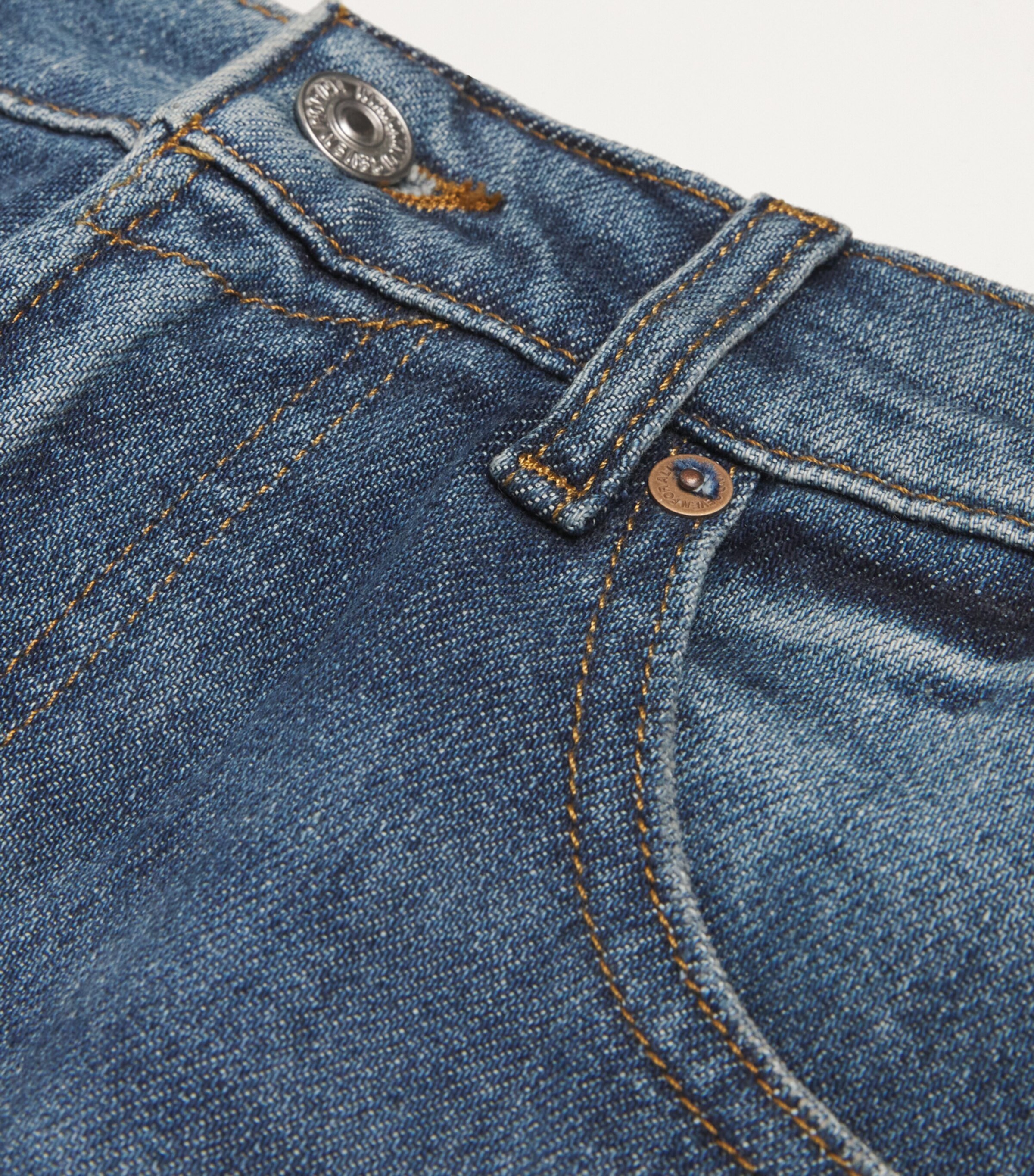 7 For All Mankind Mens Straight Jeans Mid Blue Image 5