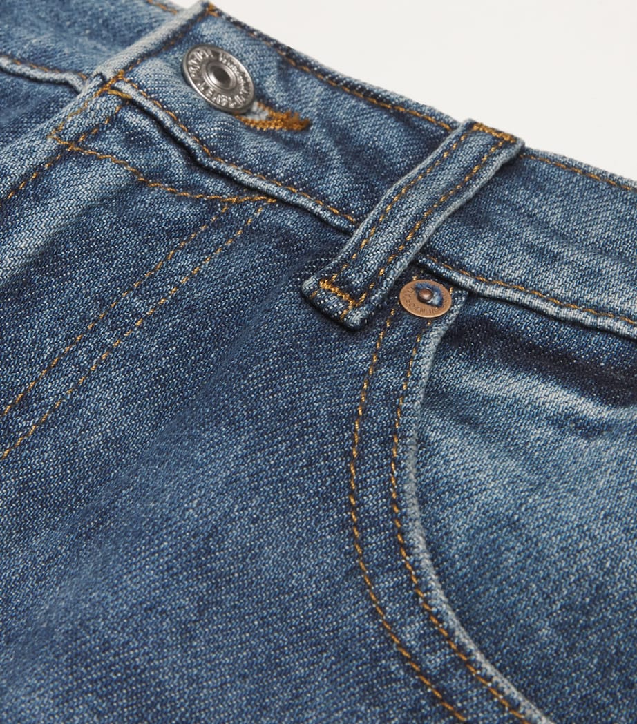 7 For All Mankind Mens Straight Jeans Mid Blue Image 5