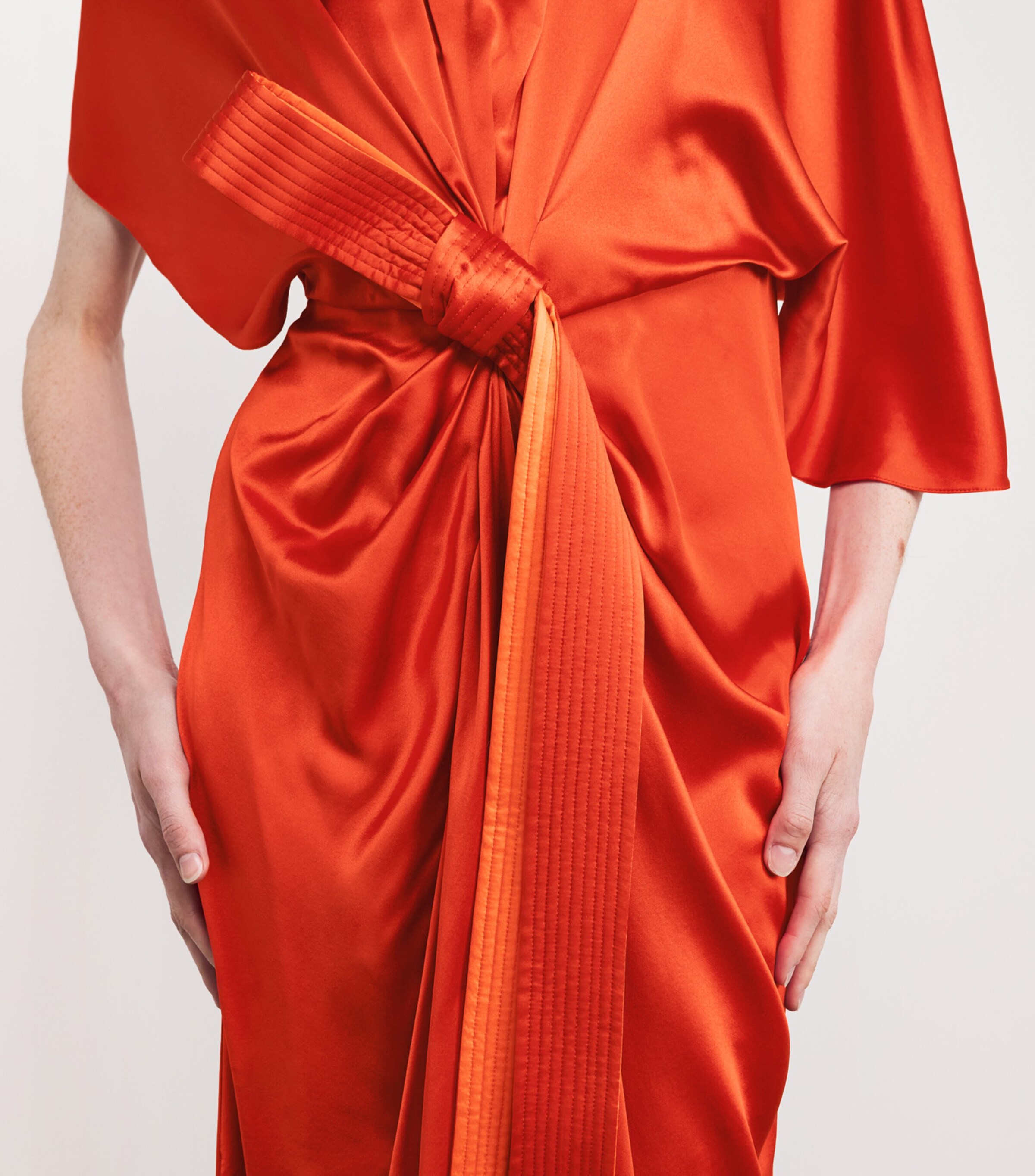 Roksanda Womens Silk Draped Hierys Maxi Dress Rust&orange Image 6