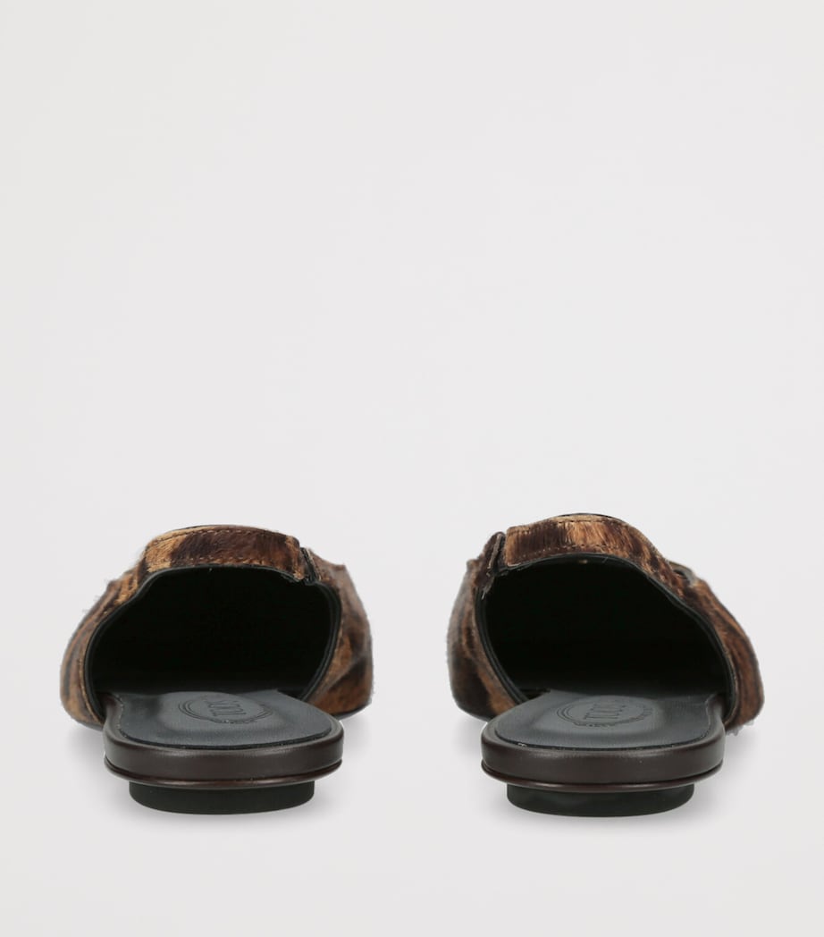 Pony Fur Barretta Cuoio Slingbacks DK.BRN COM Image 2