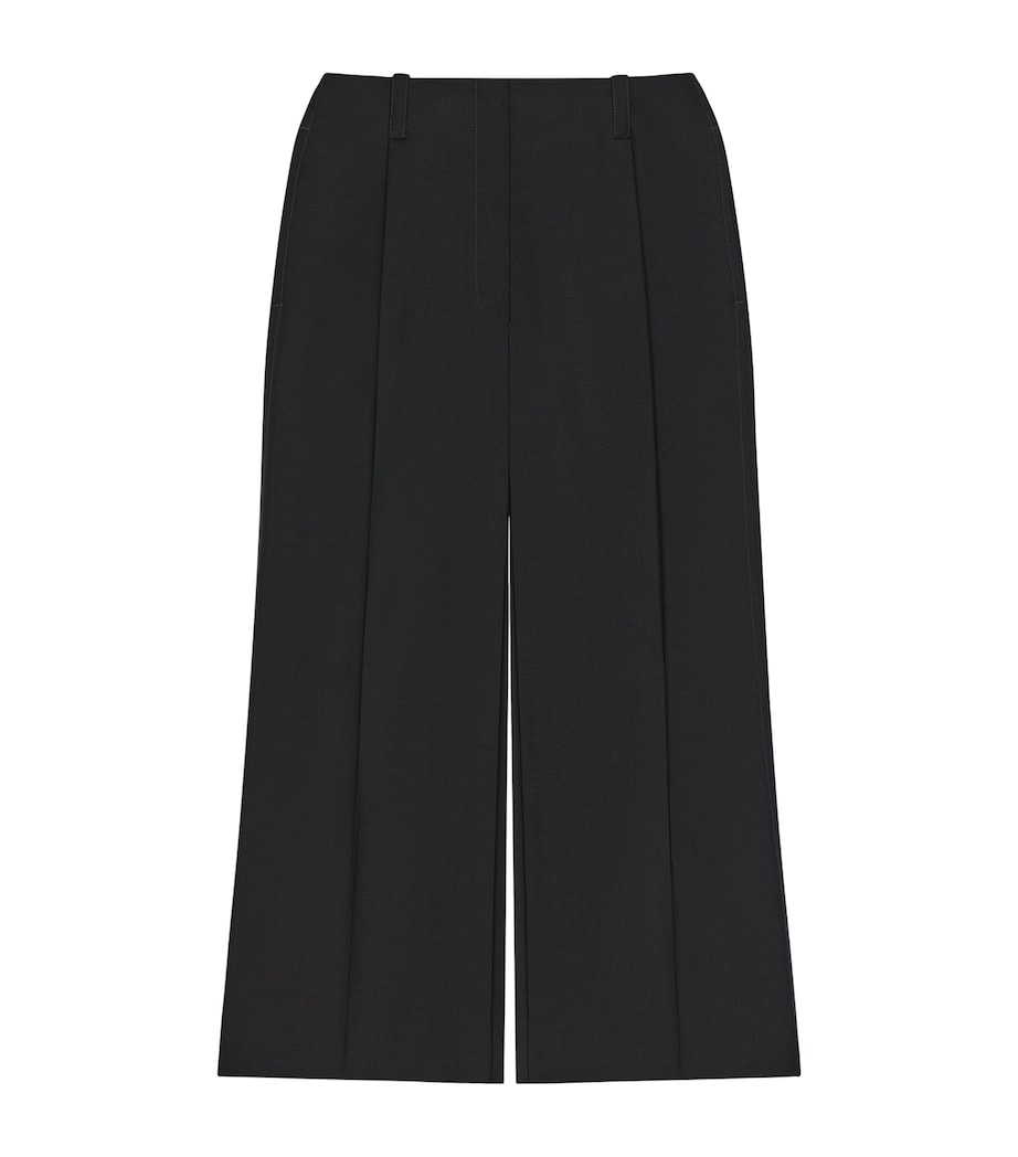 Givenchy Womens Wool-Mohair Trousers Midi Skirt Black Image 1