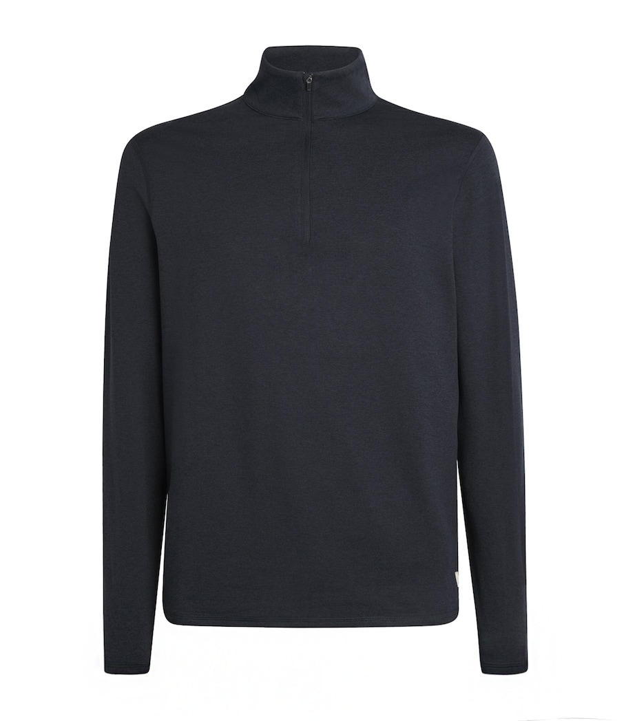 Quarter-Zip Ponto Sweatshirt HIN-INK HEATHER Image 1