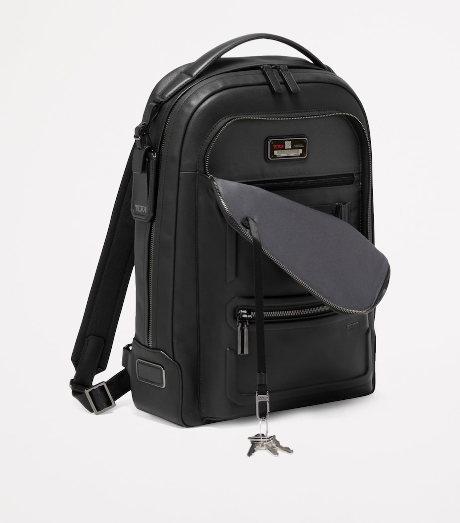 Leather Harrison Backpack BLACK BOMBE LEATHER Image 4