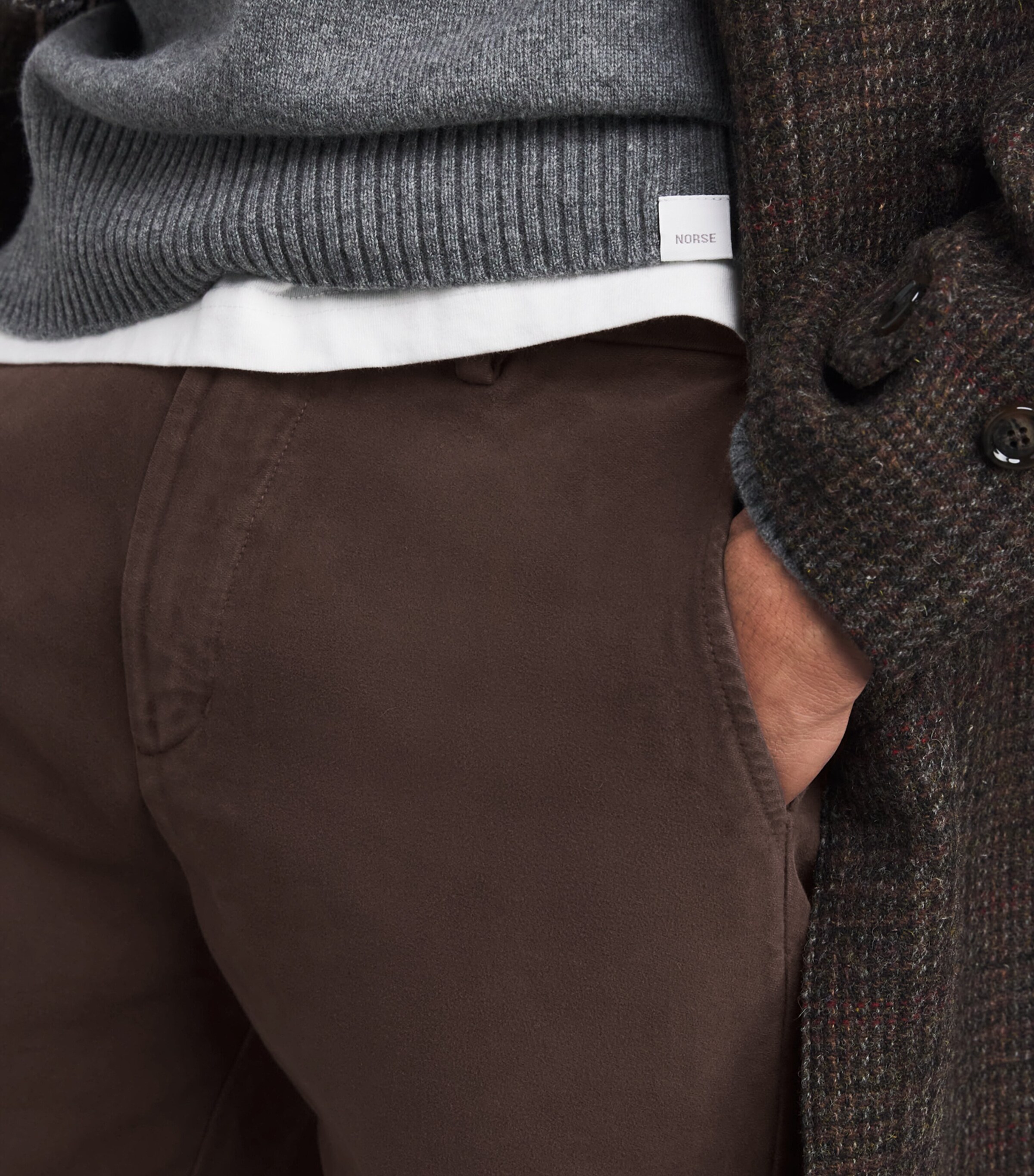 Cotton Flat Front Chinos SANDW Image 6