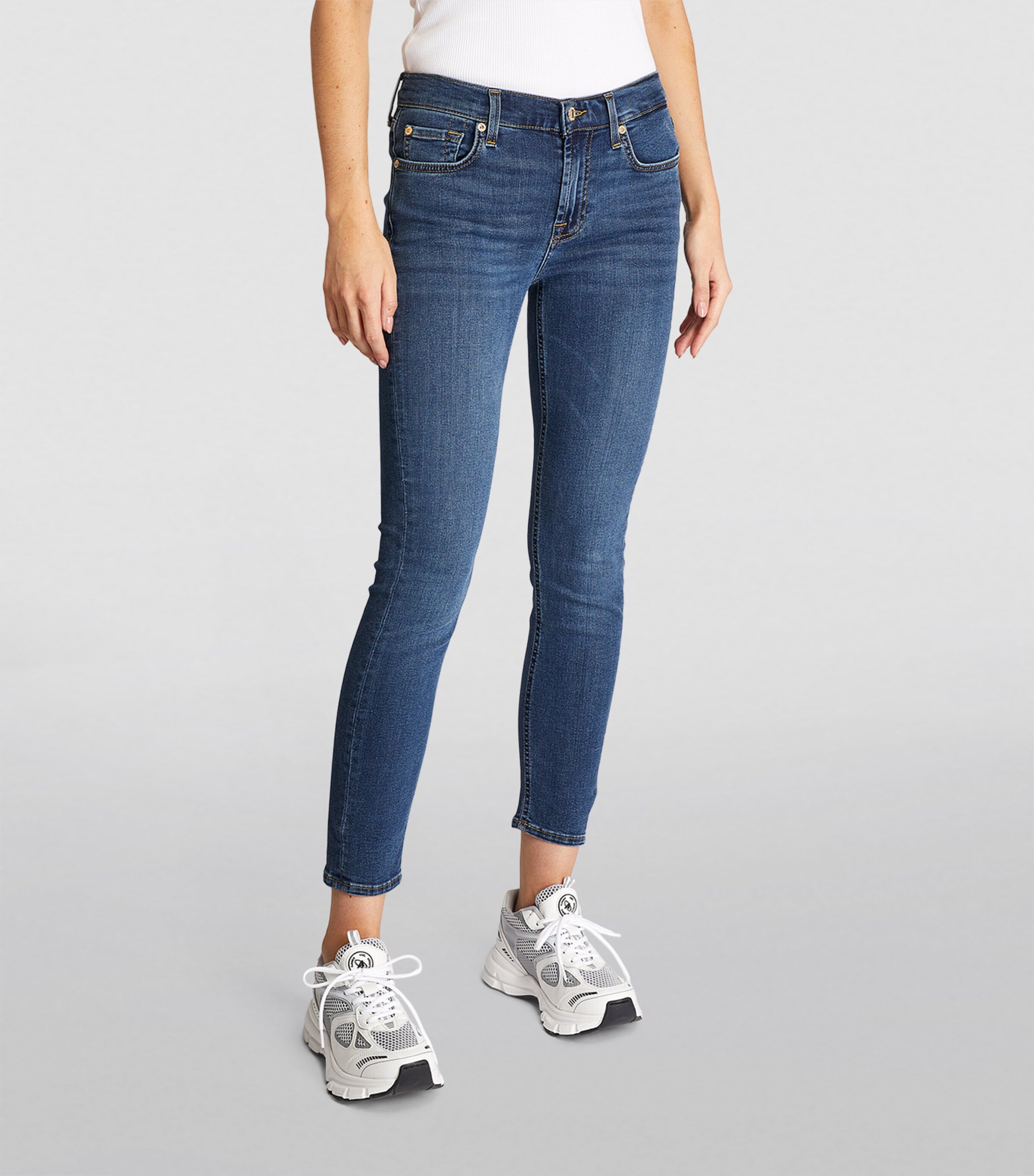B(Air) High-Rise Ankle Skinny Jeans DUCHESS MID BLUE Image 3