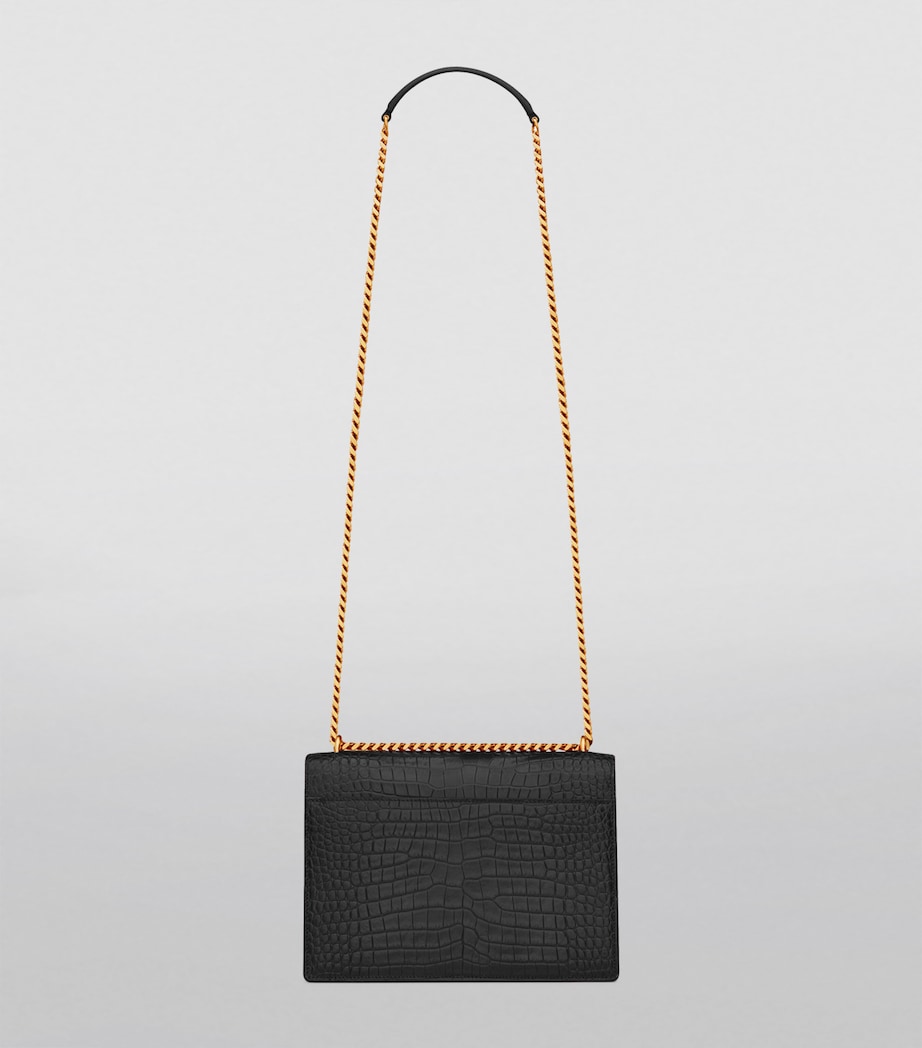 Medium Sunset Croc-Embossed Shoulder Bag 1000 Image 6