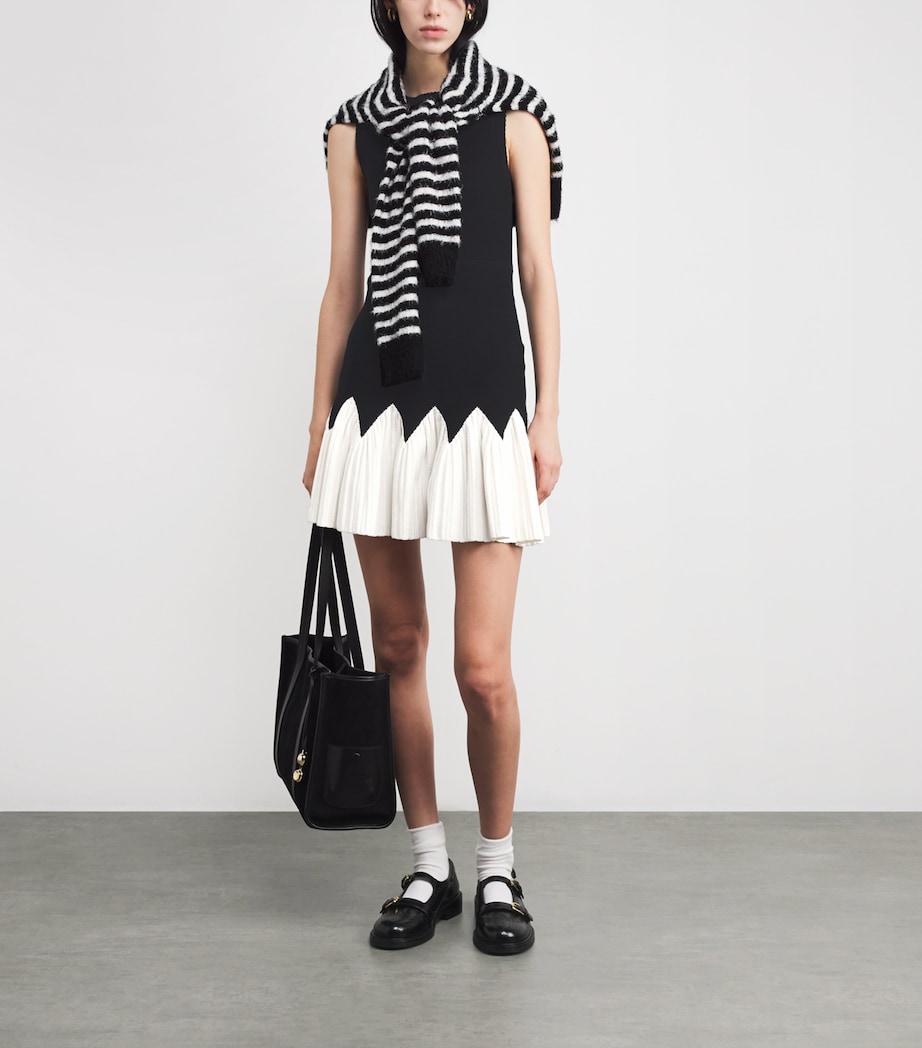 Two-Tone Mini Dress BLACK / ECRU Image 2