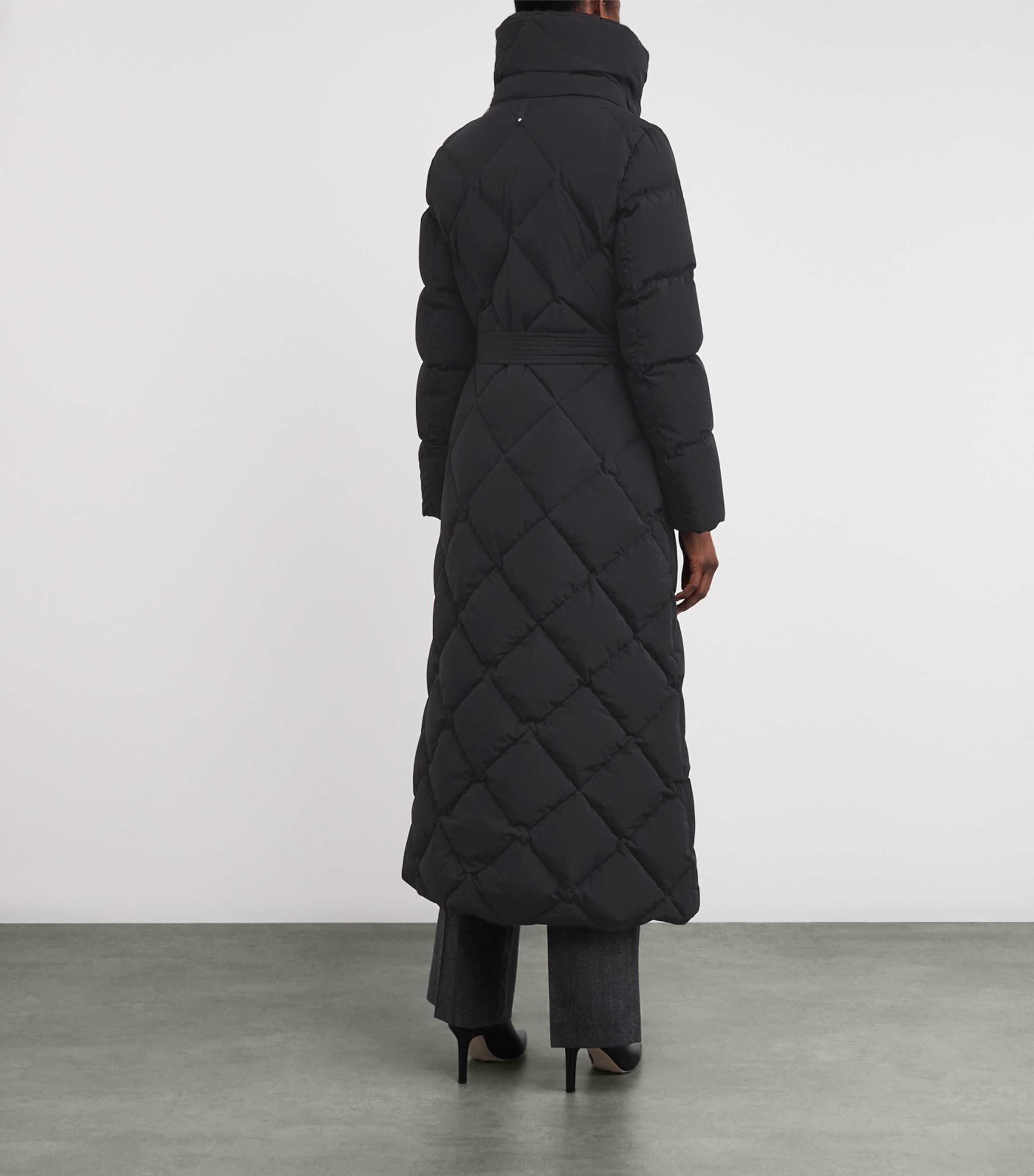 Quilted Layered Laurella Puffer Coat C0001 BLACK Image 4