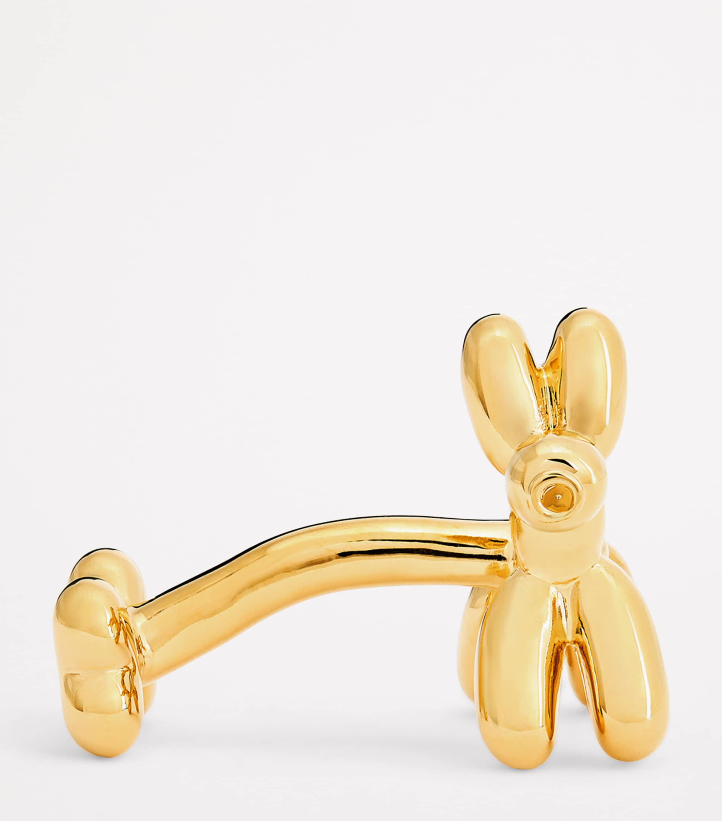 Babette Wasserman Gold-Plated Balloon Dog Cufflinks Gold Image 4